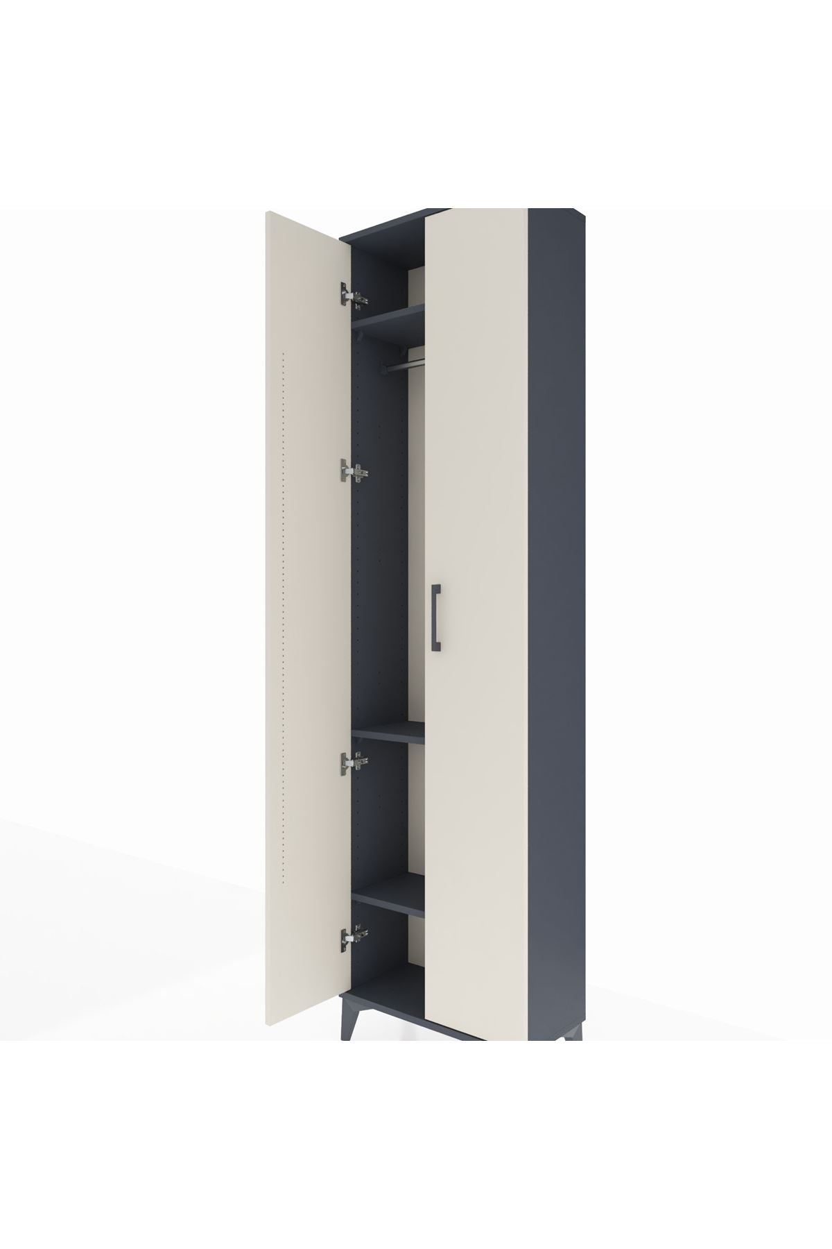 Arges Dolap 3 Raflı 2 Kapaklı Tek Askılı 60x30x221 - S29M003V4A
