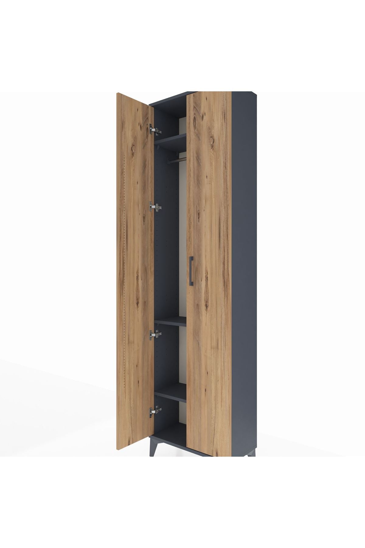 Arges Dolap 3 Raflı 2 Kapaklı Tek Askılı 60x30x221 - S29M003V6A