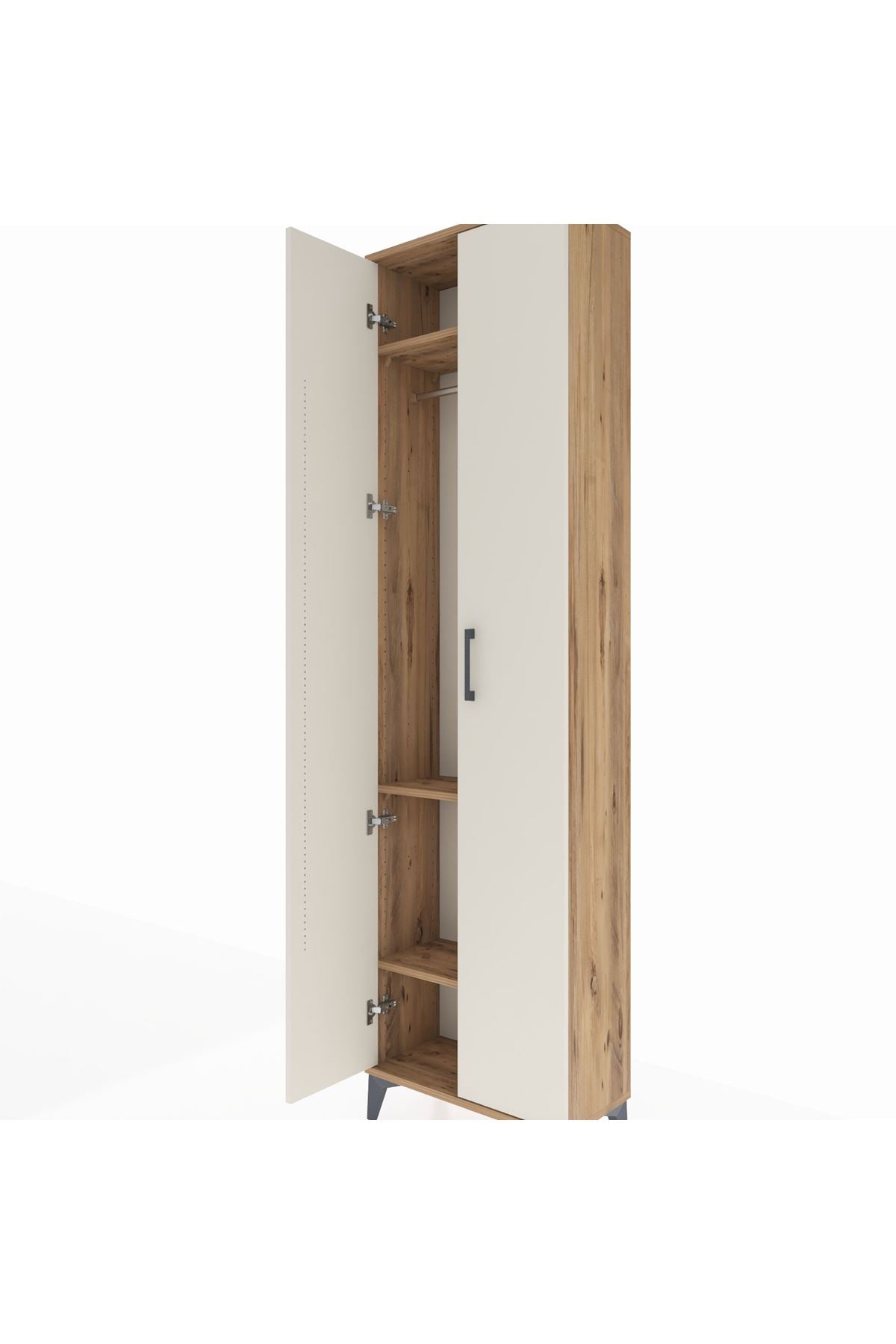 Arges Dolap 3 Raflı 2 Kapaklı Tek Askılı 60x30x221 - S29M003V7A
