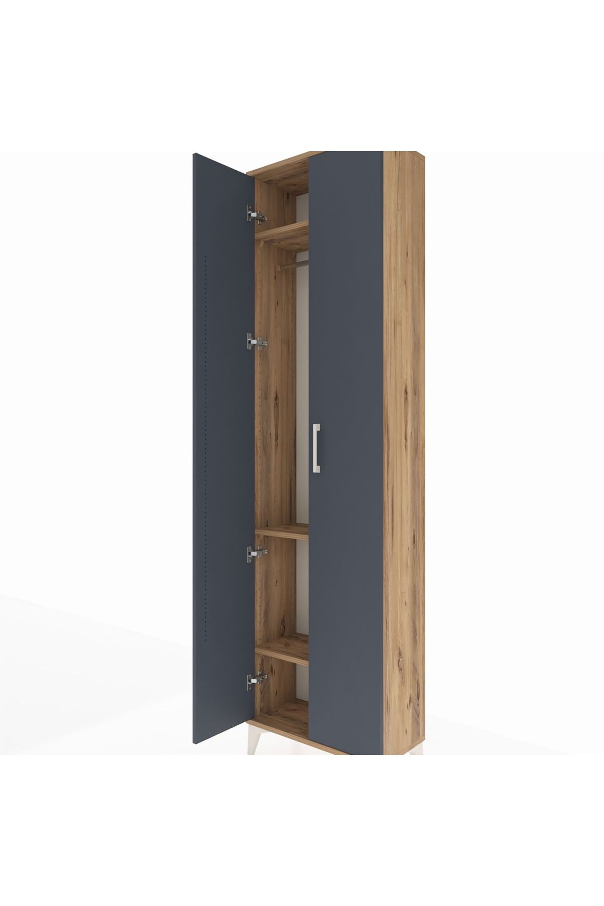 Arges Dolap 3 Raflı 2 Kapaklı Tek Askılı 60x30x221 - S29M003V8A
