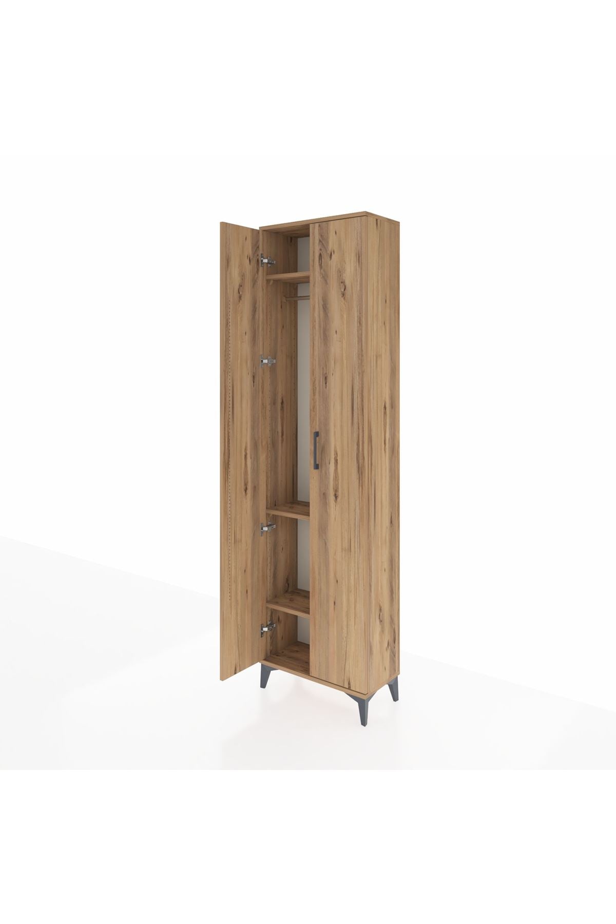 Arges Dolap 3 Raflı 2 Kapaklı Tek Askılı 60x30x221 - S29M003V9A