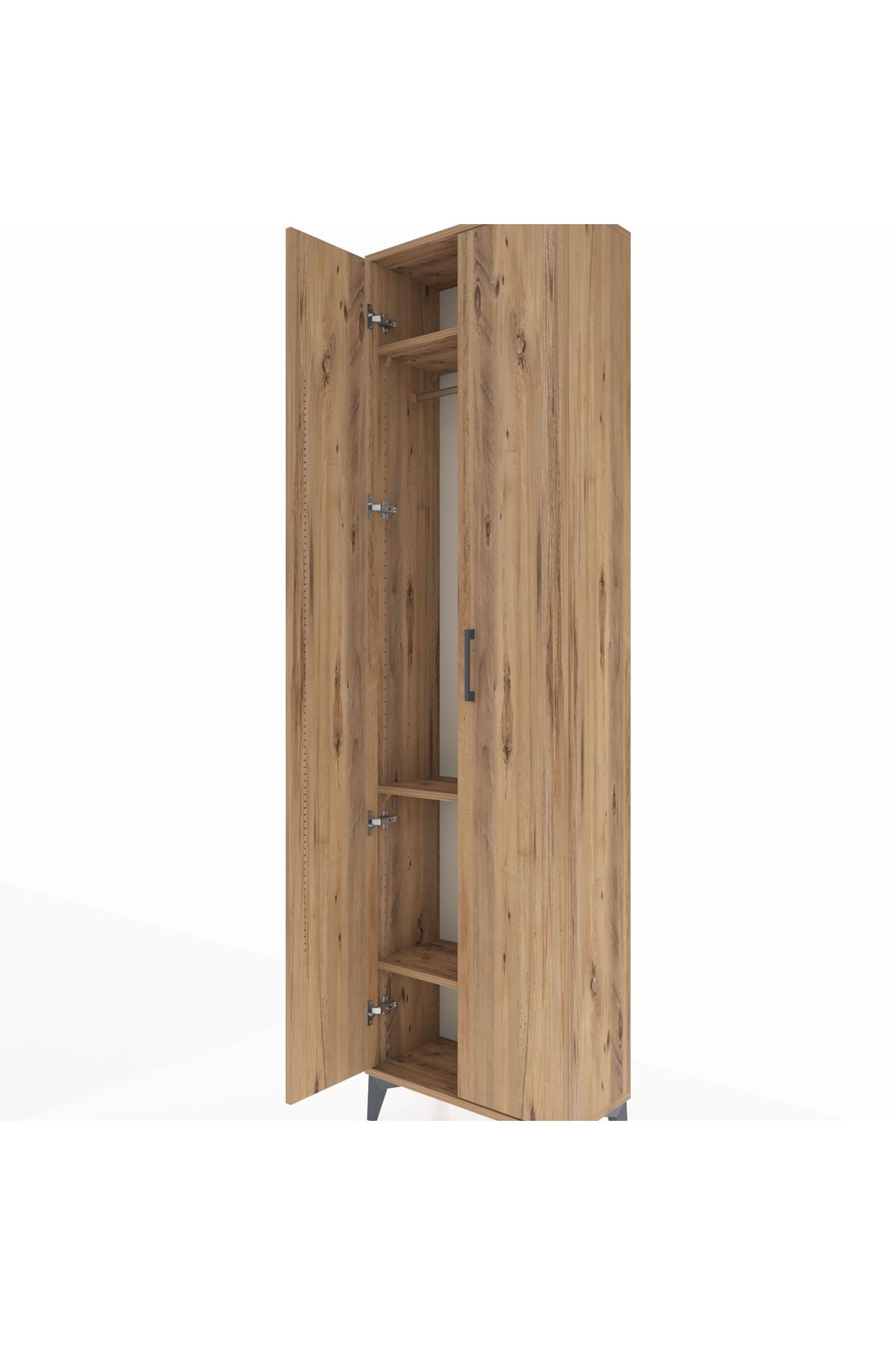 Arges Dolap 3 Raflı 2 Kapaklı Tek Askılı 60x30x221 - S29M003V9A