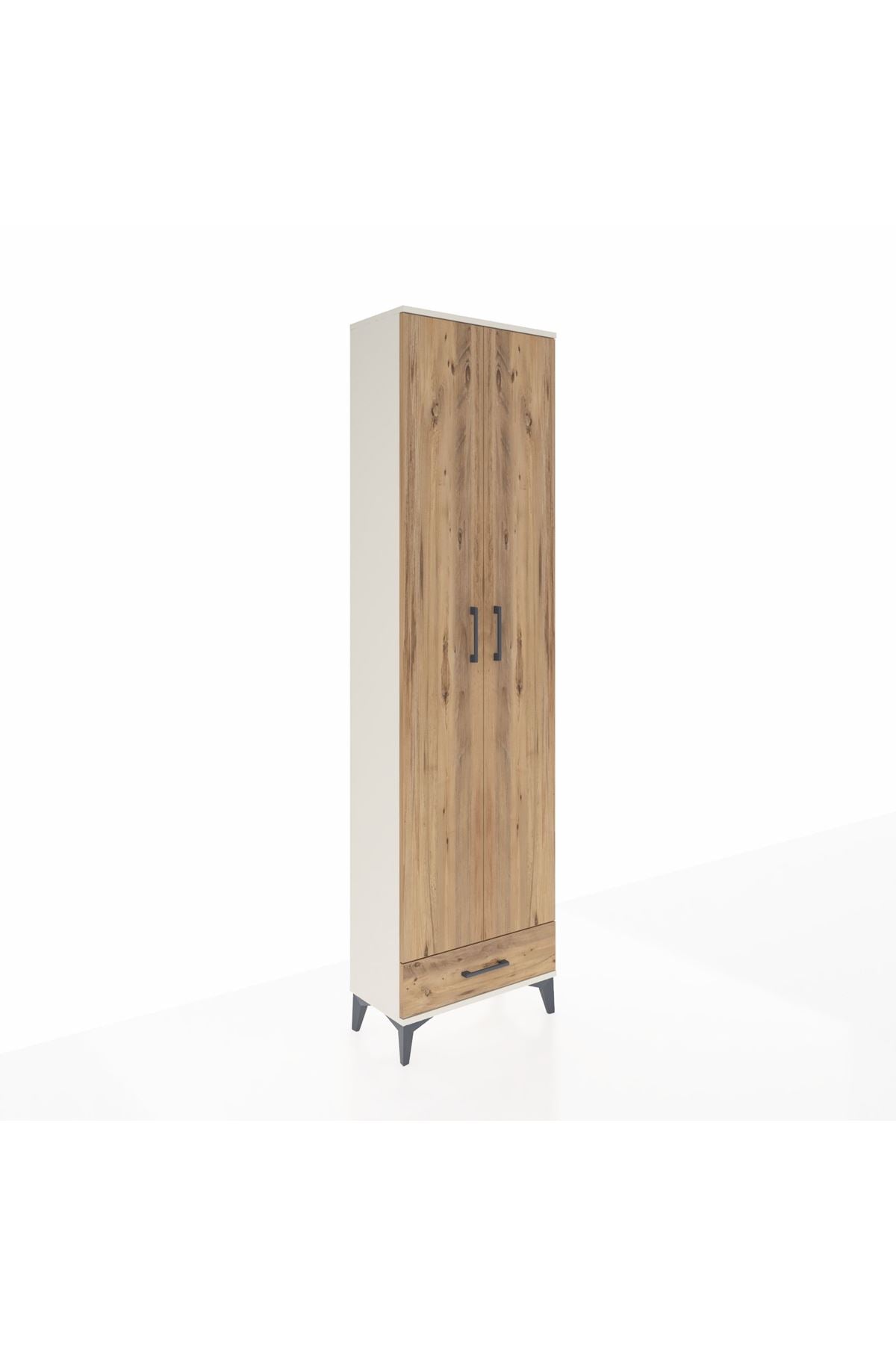 Arges Dolap 3 Raflı Tek Çekmeceli Tek Askılı 60x30x221 - S29M004V3A