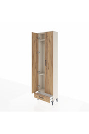 Arges Dolap 3 Raflı Tek Çekmeceli Tek Askılı 60x30x221 - S29M004V3A