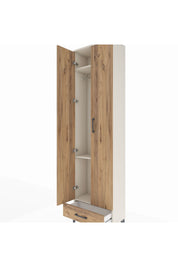 Arges Dolap 3 Raflı Tek Çekmeceli Tek Askılı 60x30x221 - S29M004V3A