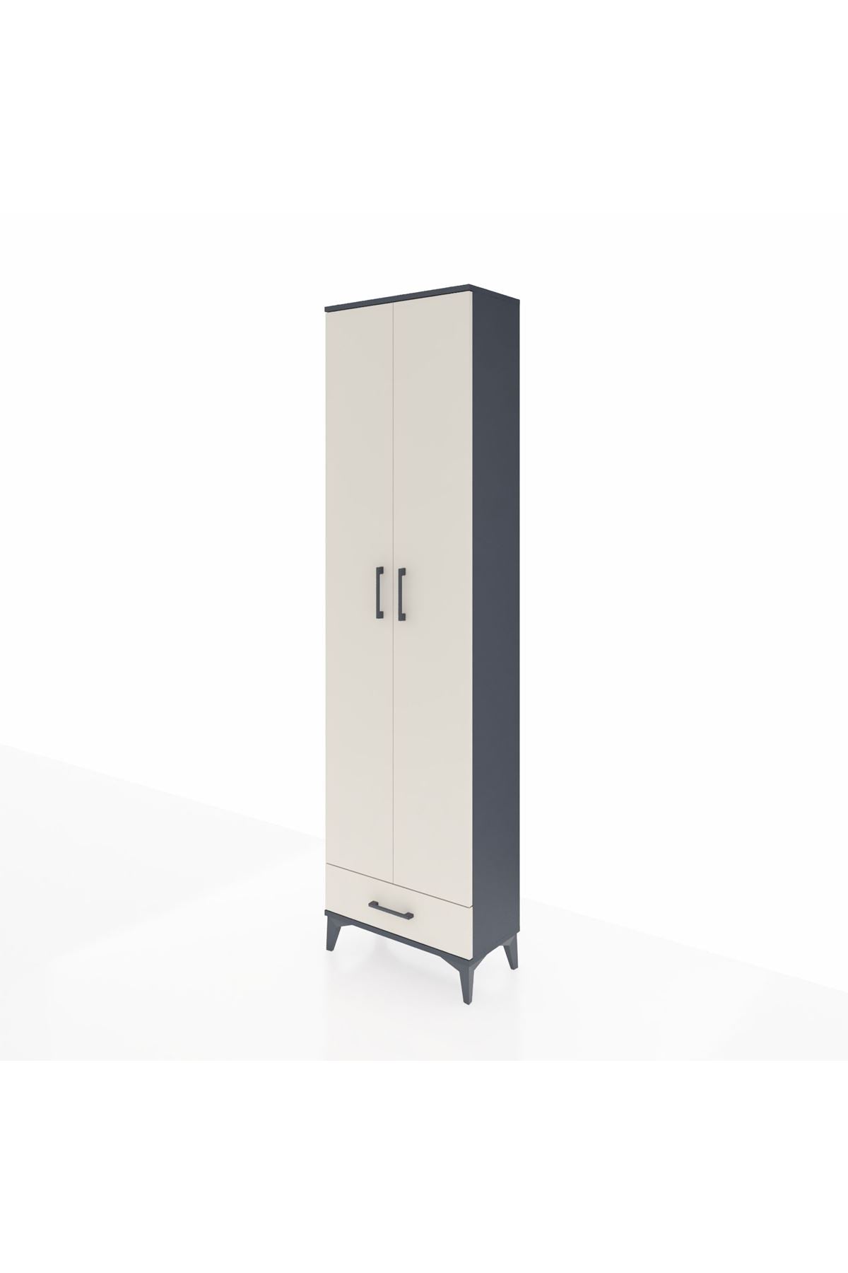 Arges Dolap 3 Raflı Tek Çekmeceli Tek Askılı 60x30x221 - S29M004V4A