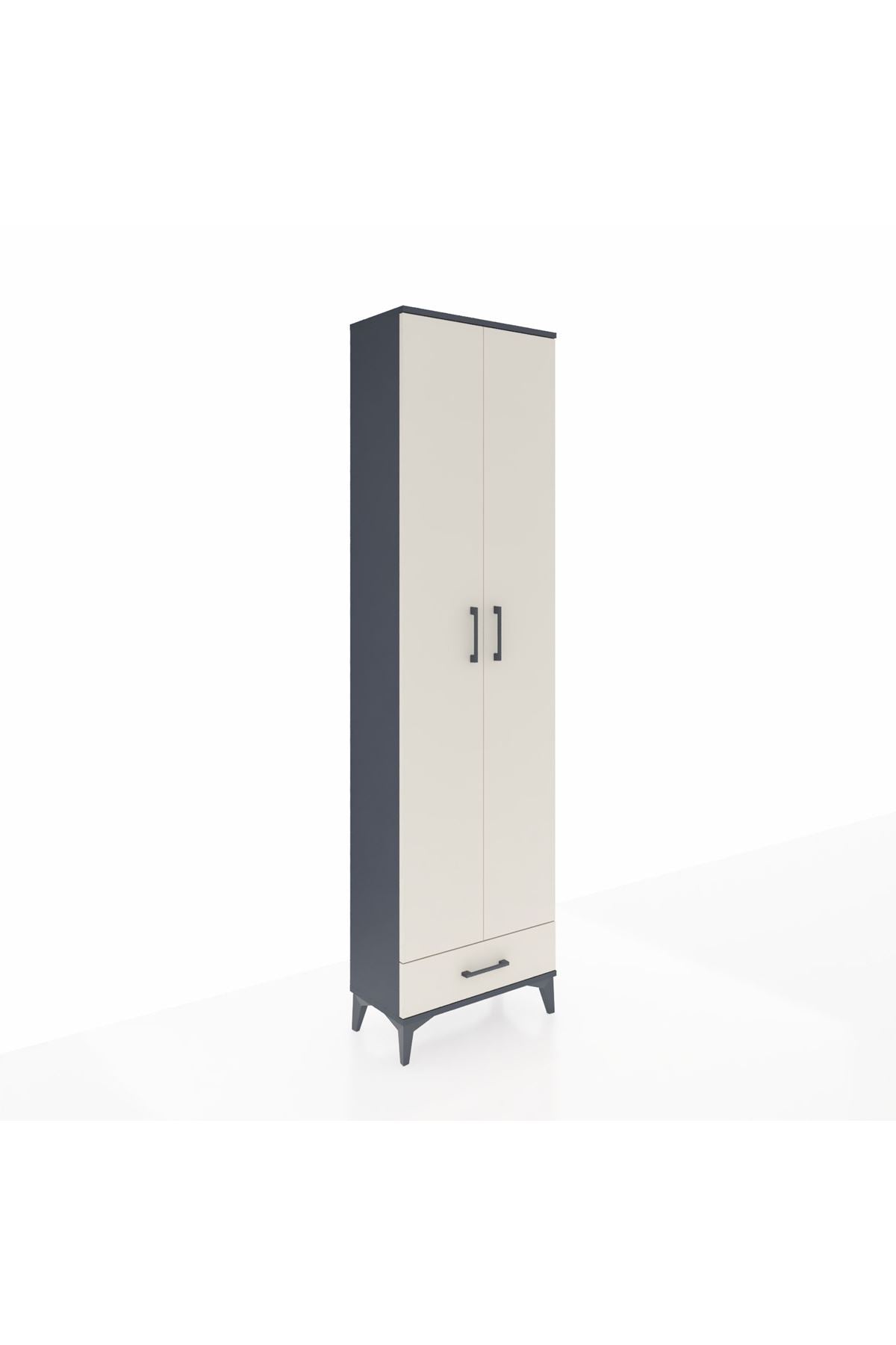 Arges Dolap 3 Raflı Tek Çekmeceli Tek Askılı 60x30x221 - S29M004V4A