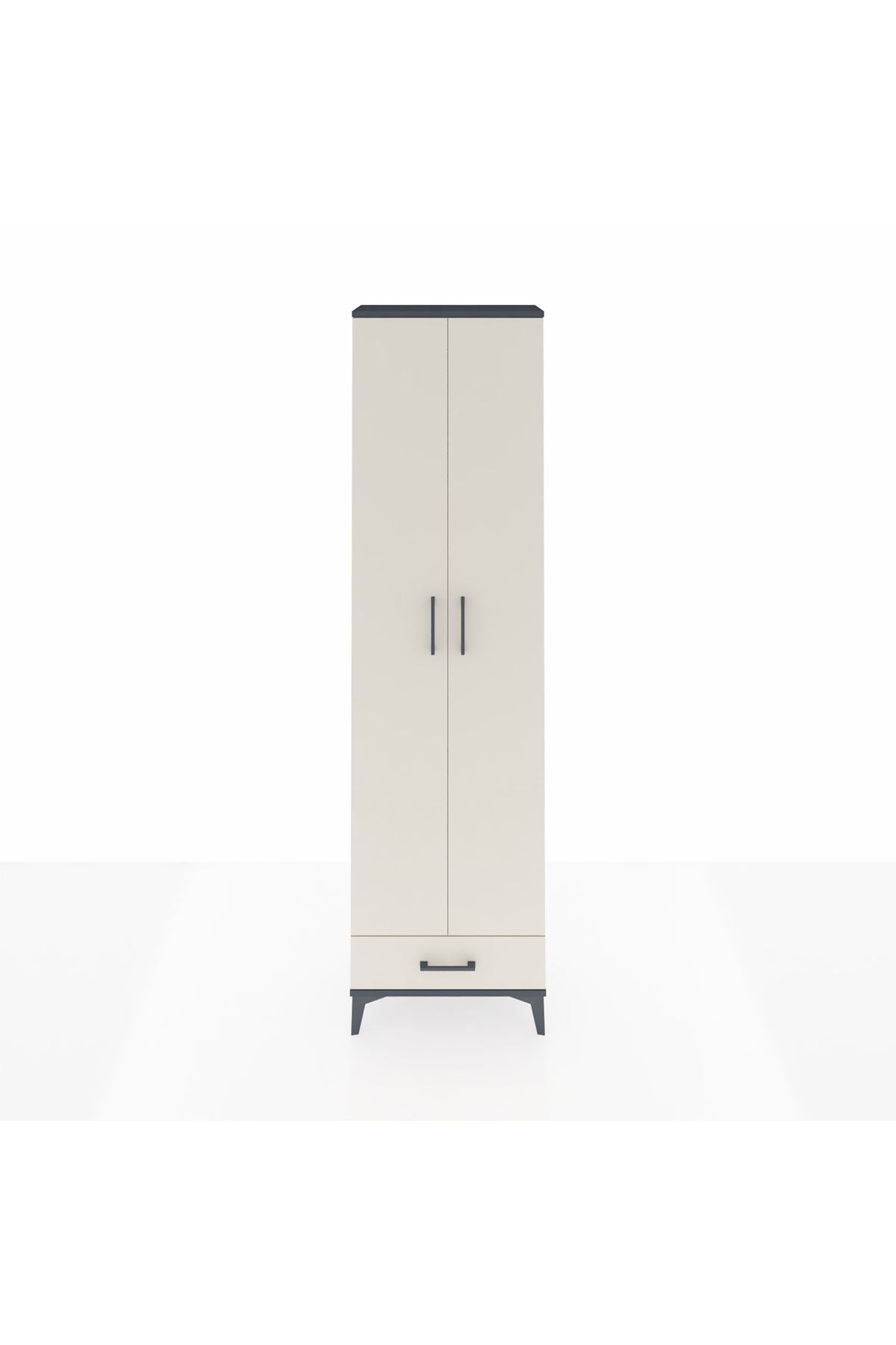 Arges Dolap 3 Raflı Tek Çekmeceli Tek Askılı 60x30x221 - S29M004V4A