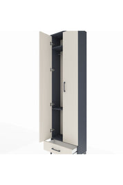 Arges Dolap 3 Raflı Tek Çekmeceli Tek Askılı 60x30x221 - S29M004V4A
