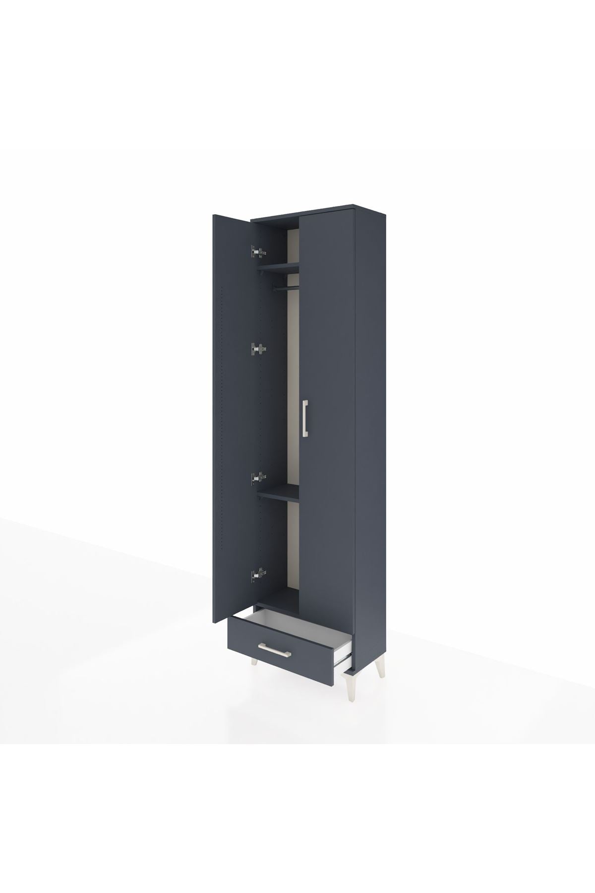 Arges Dolap 3 Raflı Tek Çekmeceli Tek Askılı 60x30x221 - S29M004V5A