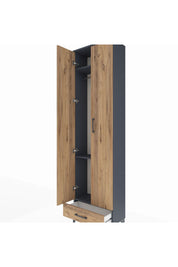 Arges Dolap 3 Raflı Tek Çekmeceli Tek Askılı 60x30x221 - S29M004V6A