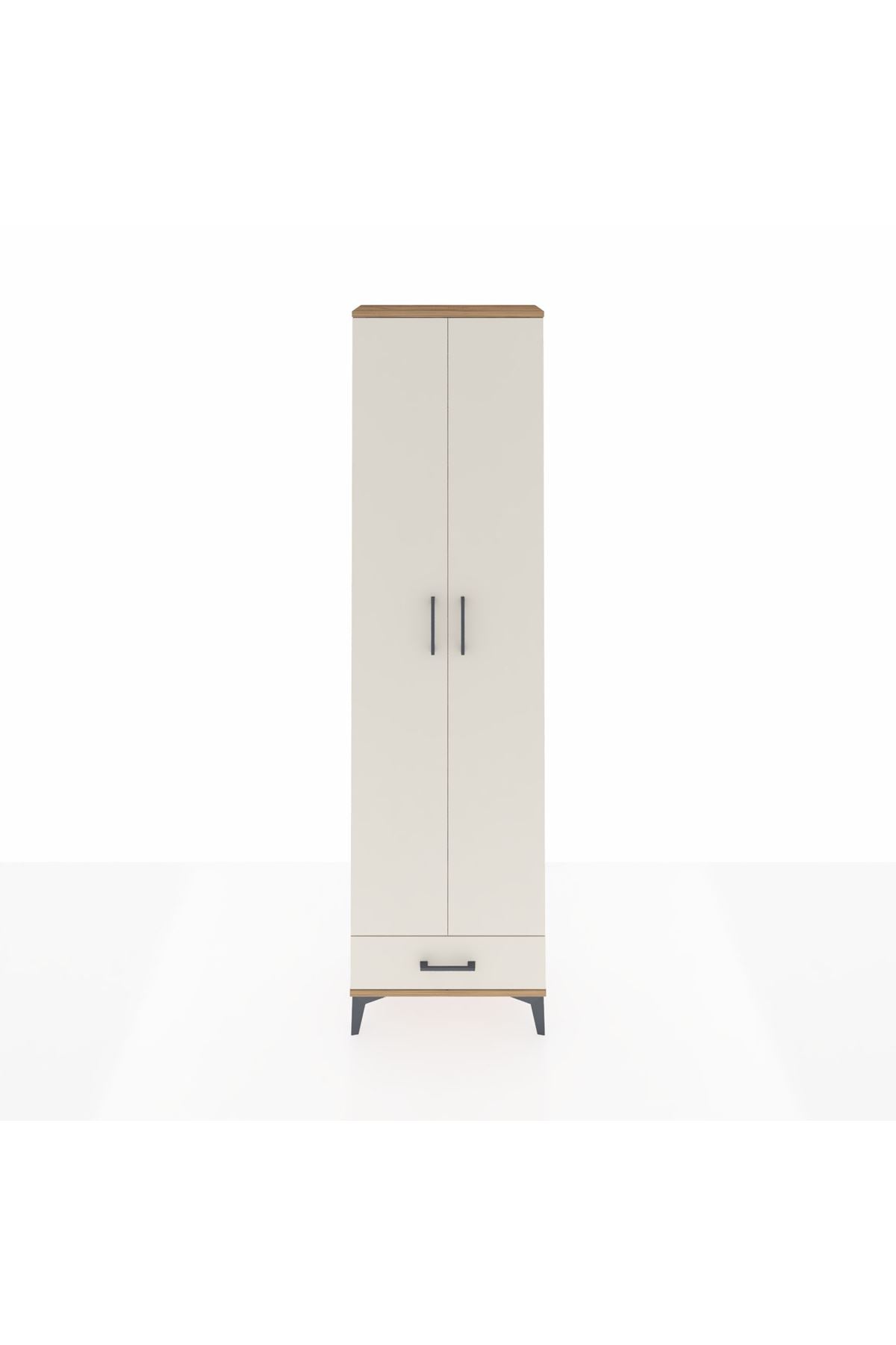 Arges Dolap 3 Raflı Tek Çekmeceli Tek Askılı 60x30x221 - S29M004V7A