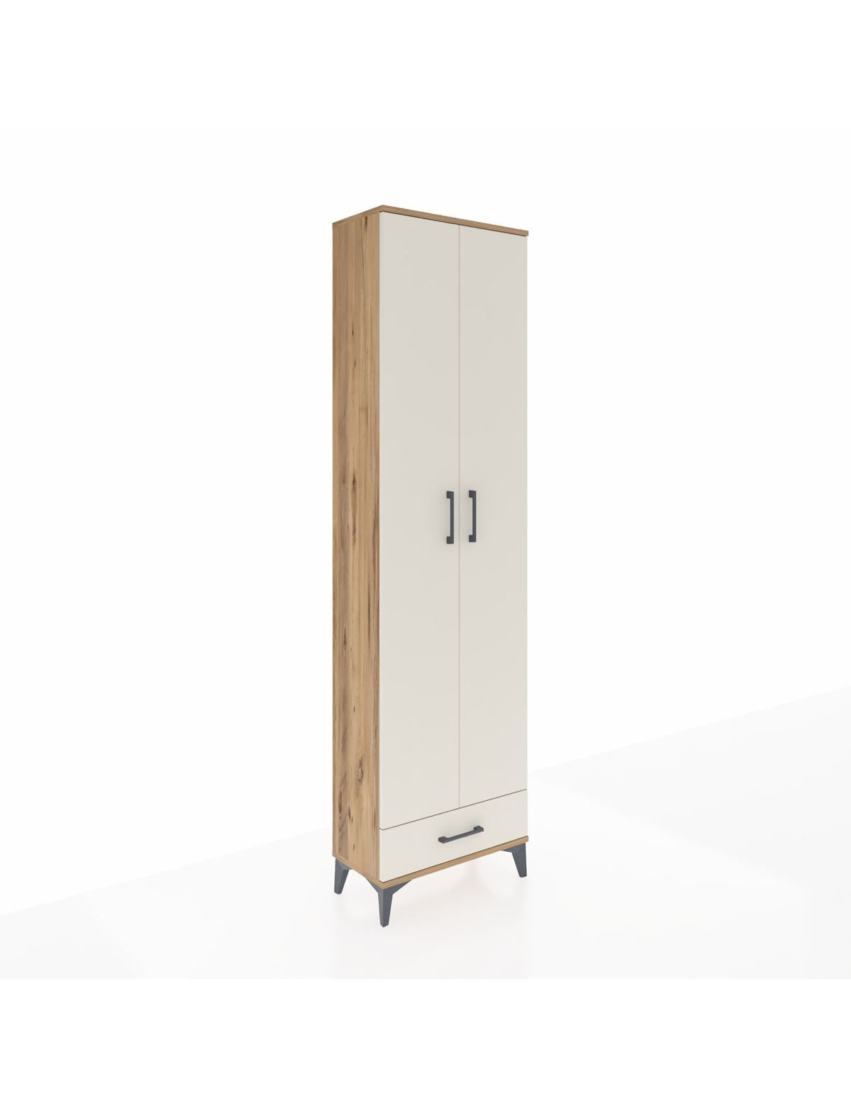 Arges Dolap 3 Raflı Tek Çekmeceli Tek Askılı 60x30x221 - S29M004V7A