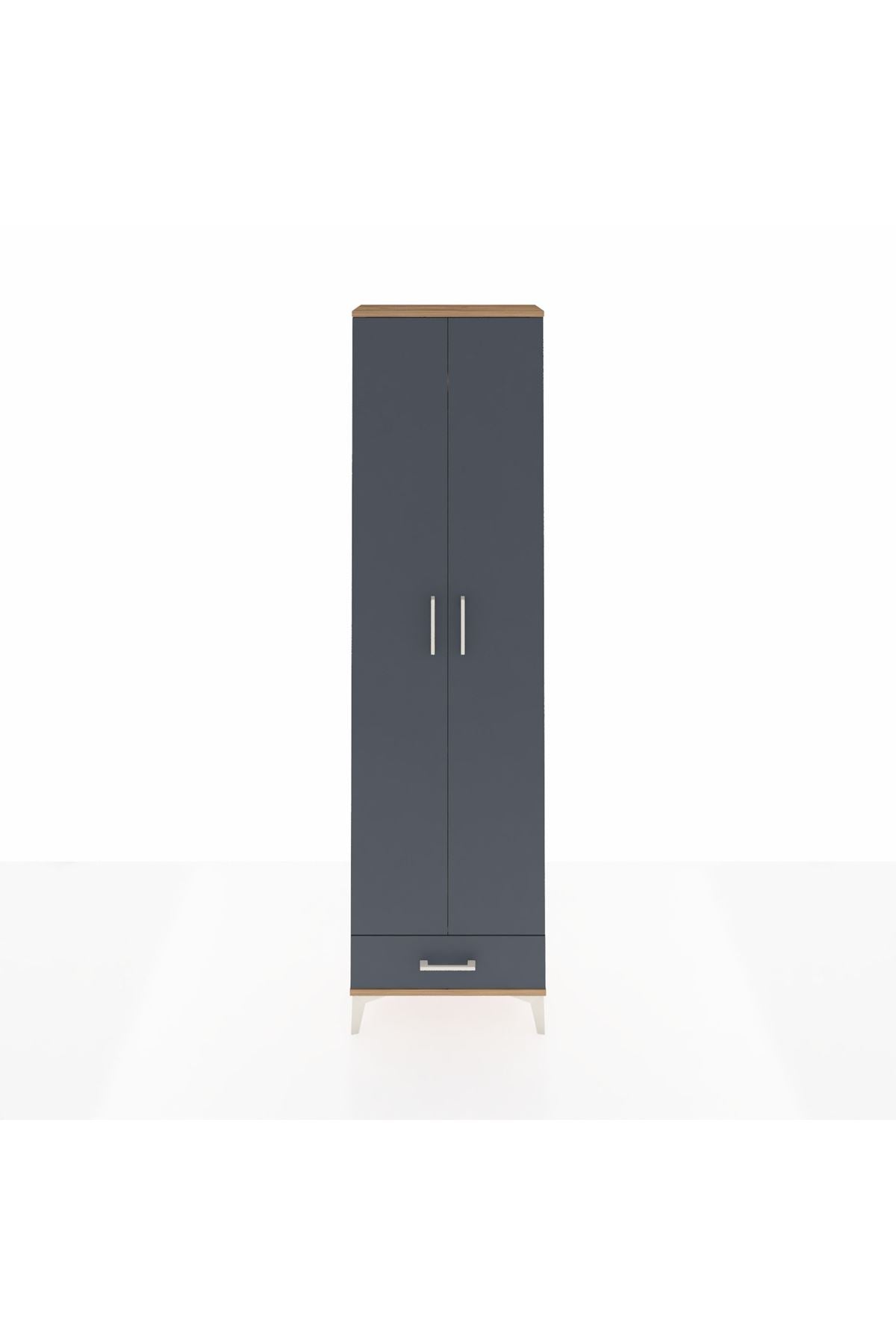 Arges Dolap 3 Raflı Tek Çekmeceli Tek Askılı 60x30x221 - S29M004V8A