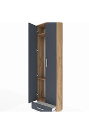 Arges Dolap 3 Raflı Tek Çekmeceli Tek Askılı 60x30x221 - S29M004V8A