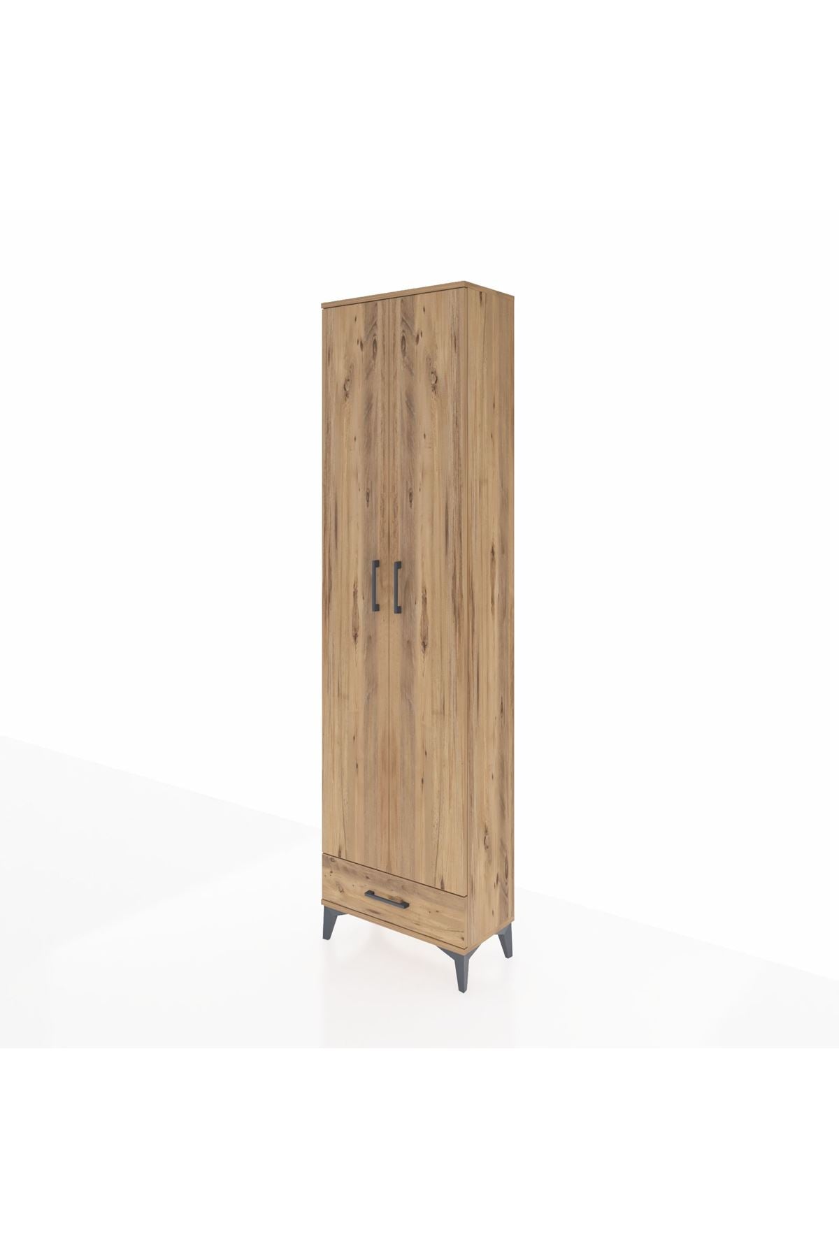 Arges Dolap 3 Raflı Tek Çekmeceli Tek Askılı 60x30x221 - S29M004V9A