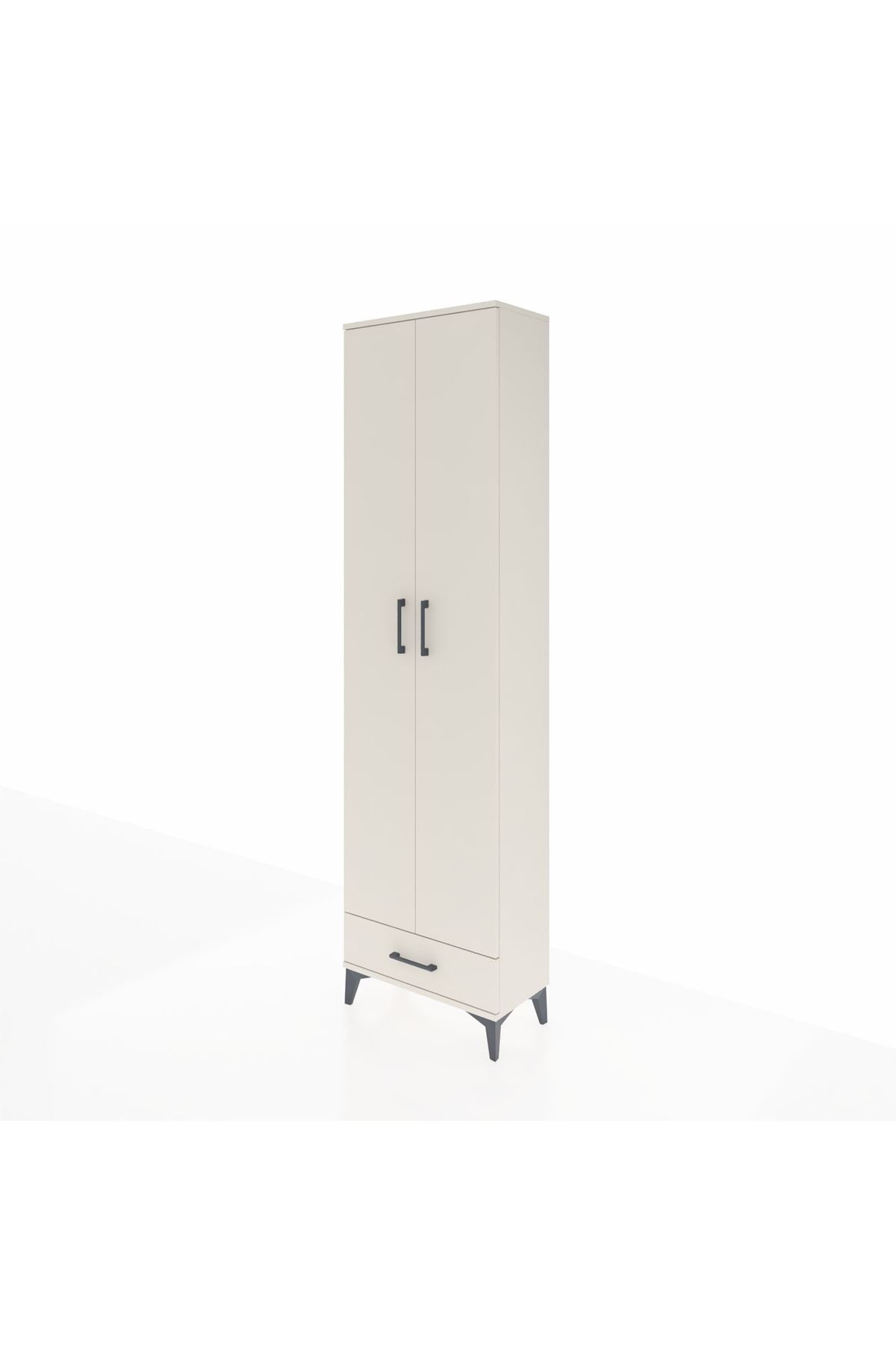 Arges Dolap 5 Raflı Tek Çekmeceli 2 Kapaklı 60x30x221 - S29M005V1A