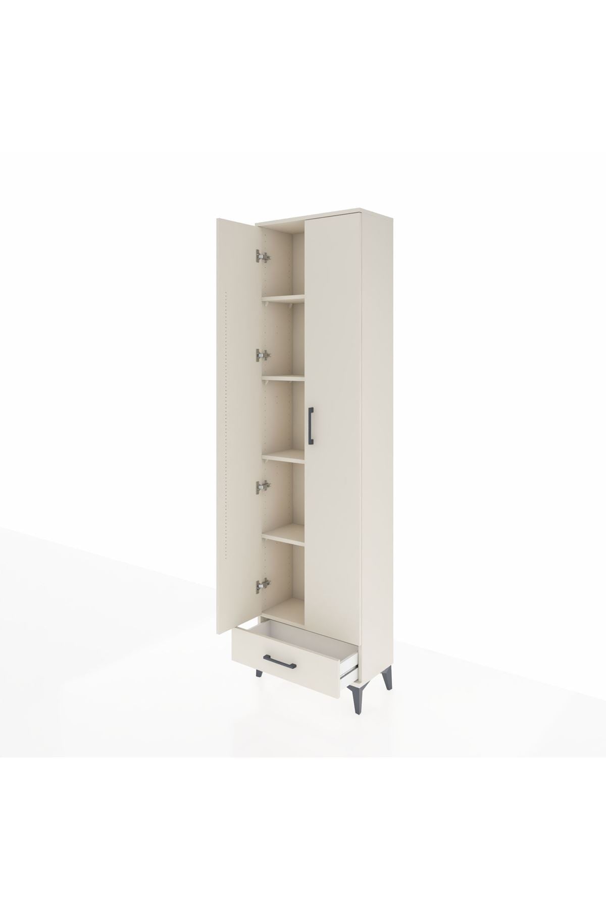 Arges Dolap 5 Raflı Tek Çekmeceli 2 Kapaklı 60x30x221 - S29M005V1A