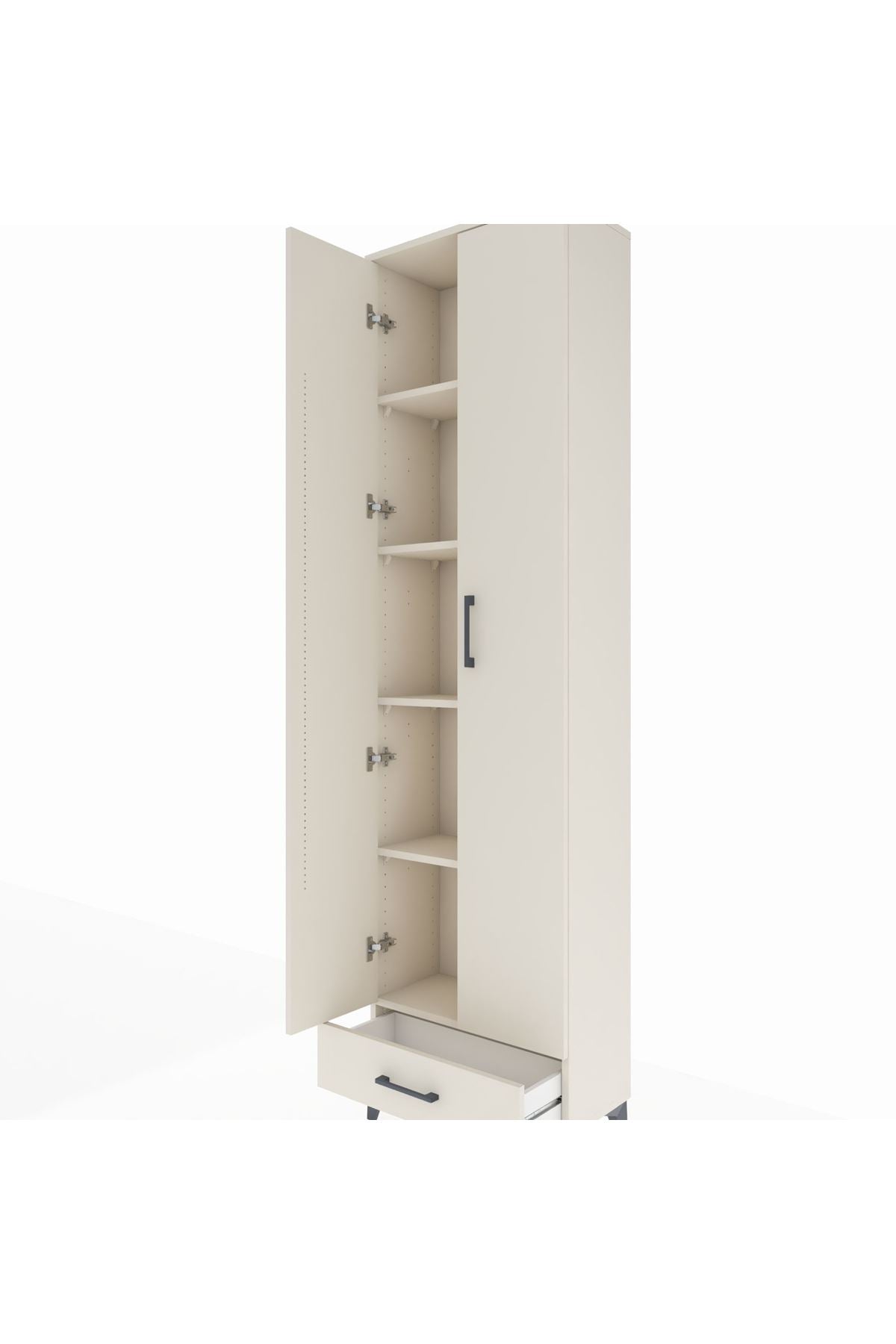 Arges Dolap 5 Raflı Tek Çekmeceli 2 Kapaklı 60x30x221 - S29M005V1A