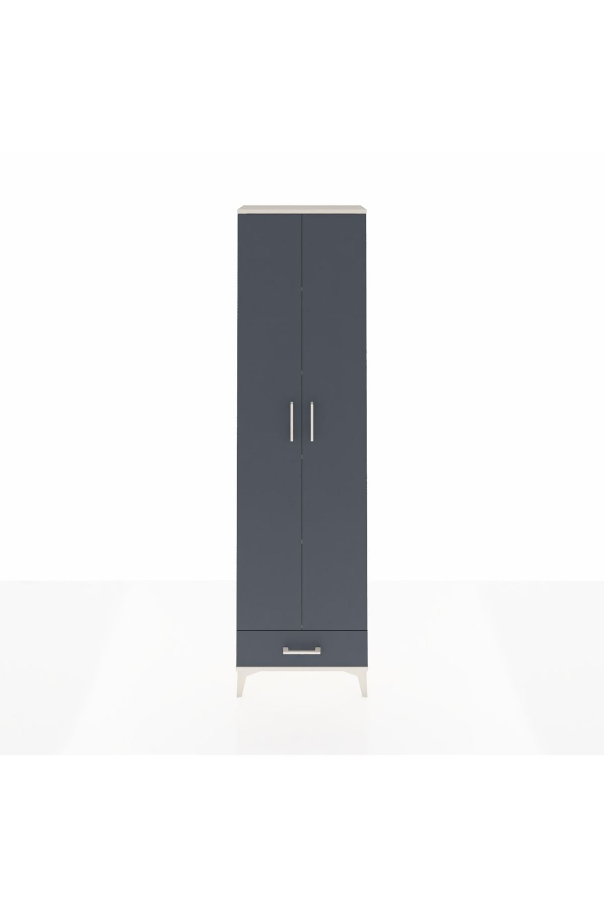 Arges Dolap 5 Raflı Tek Çekmeceli 2 Kapaklı 60x30x221 - S29M005V2A