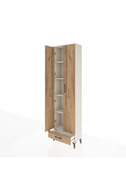 Arges Dolap 5 Raflı Tek Çekmeceli 2 Kapaklı 60x30x221 - S29M005V3A