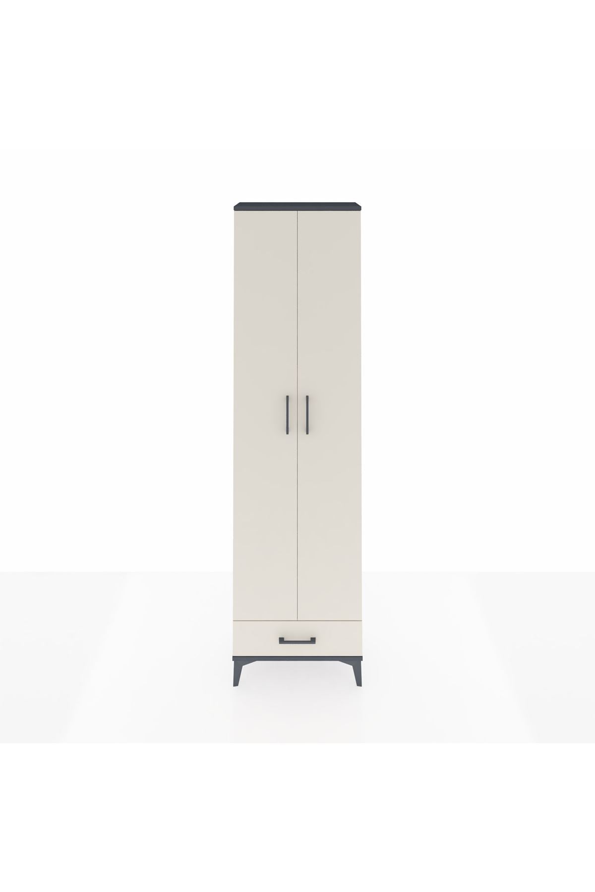 Arges Dolap 5 Raflı Tek Çekmeceli 2 Kapaklı 60x30x221 - S29M005V4A