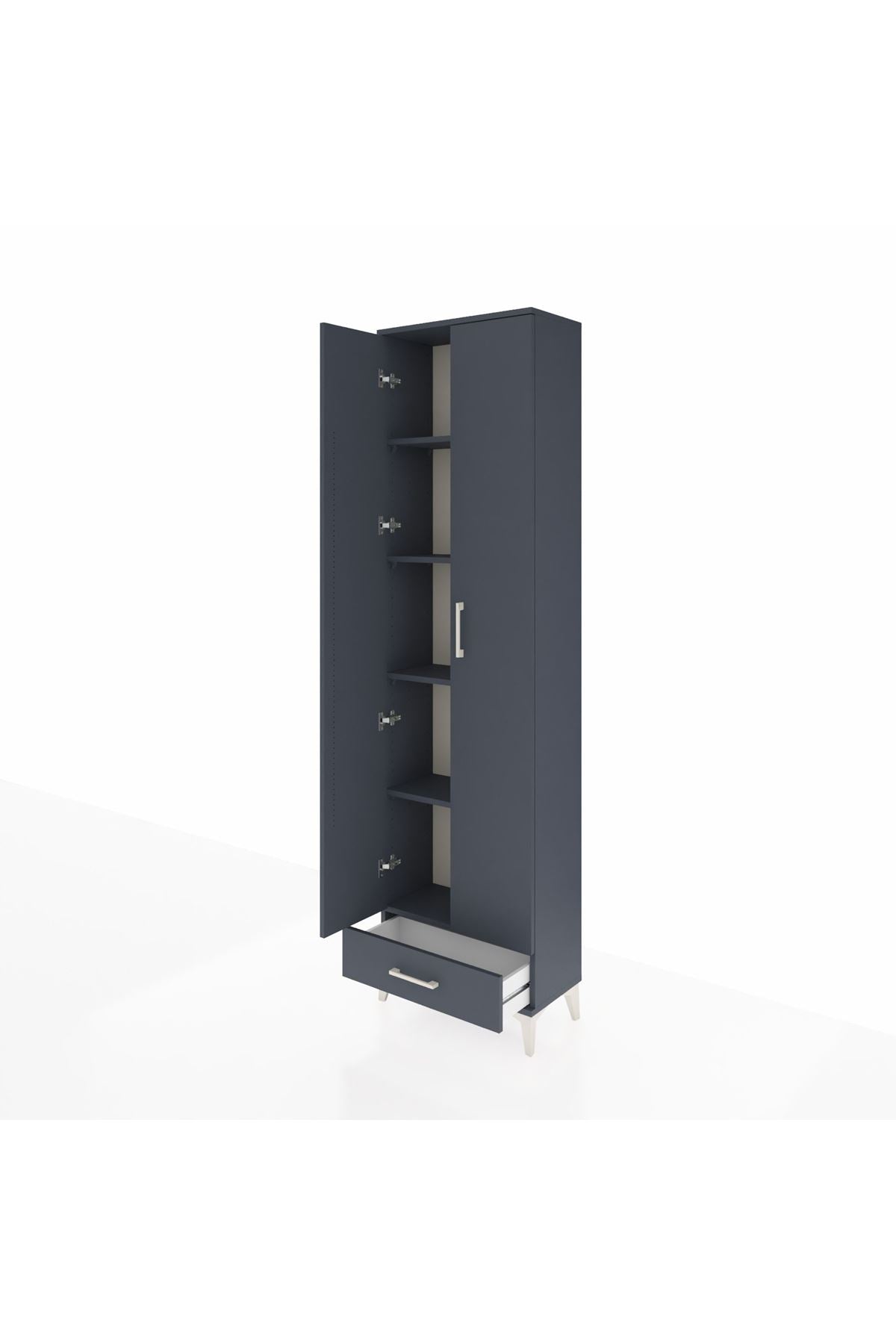 Arges Dolap 5 Raflı Tek Çekmeceli 2 Kapaklı 60x30x221 - S29M005V5A