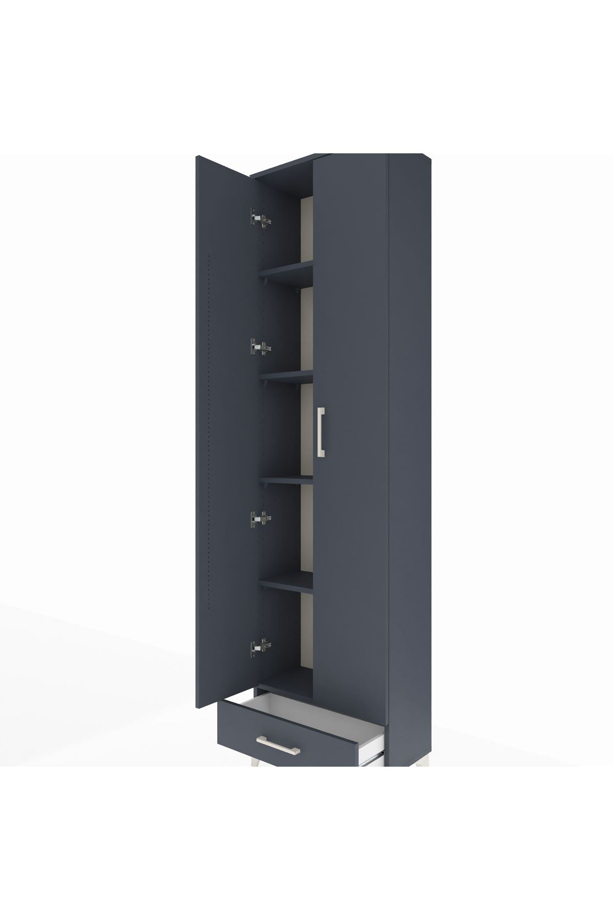 Arges Dolap 5 Raflı Tek Çekmeceli 2 Kapaklı 60x30x221 - S29M005V5A