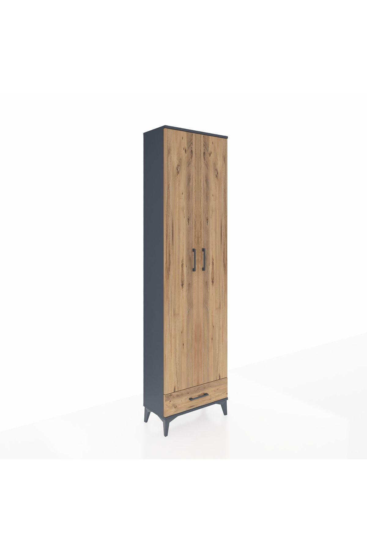 Arges Dolap 5 Raflı Tek Çekmeceli 2 Kapaklı 60x30x221 - S29M005V6A