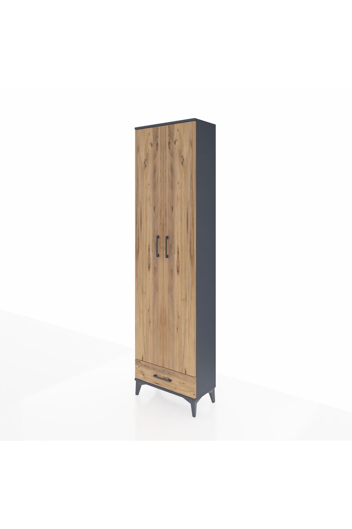 Arges Dolap 5 Raflı Tek Çekmeceli 2 Kapaklı 60x30x221 - S29M005V6A