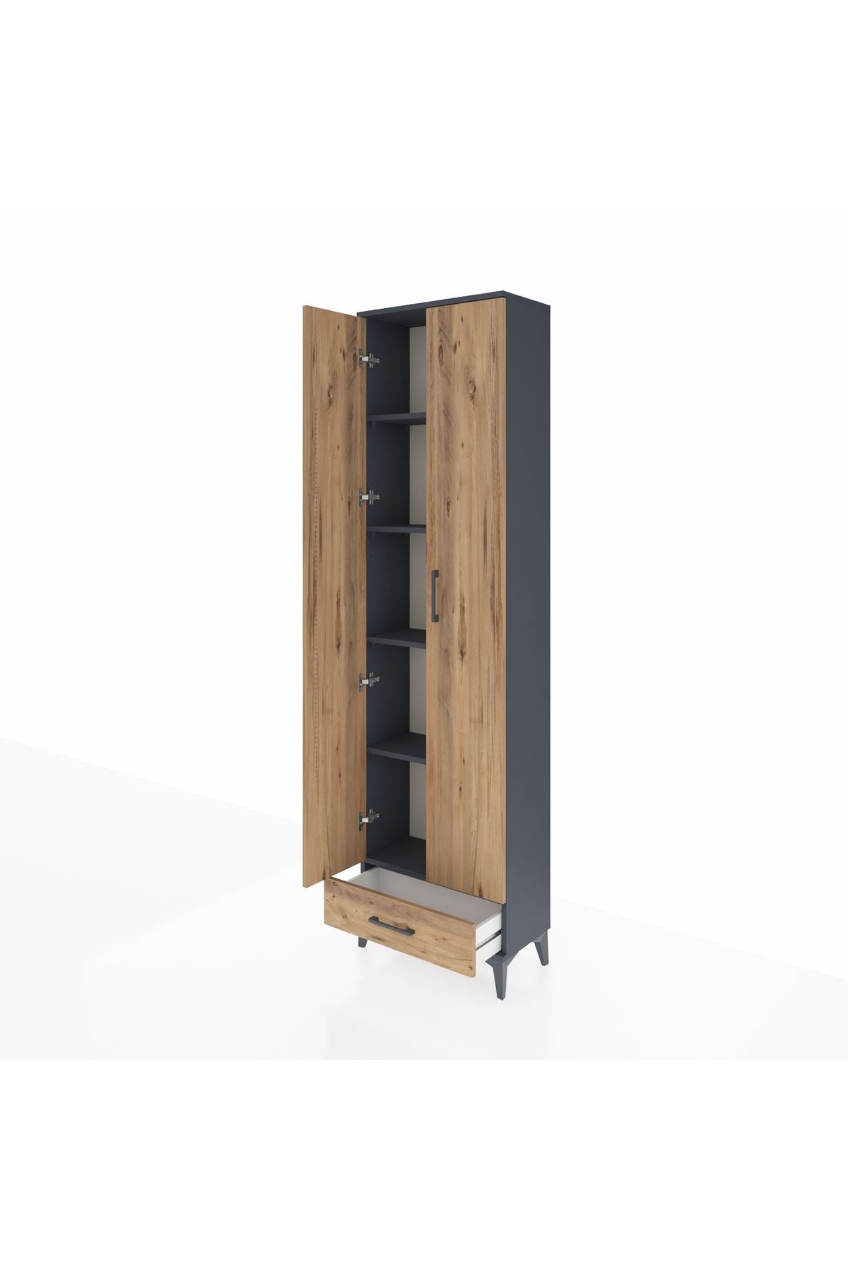 Arges Dolap 5 Raflı Tek Çekmeceli 2 Kapaklı 60x30x221 - S29M005V6A