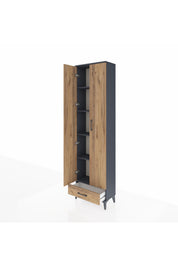 Arges Dolap 5 Raflı Tek Çekmeceli 2 Kapaklı 60x30x221 - S29M005V6A