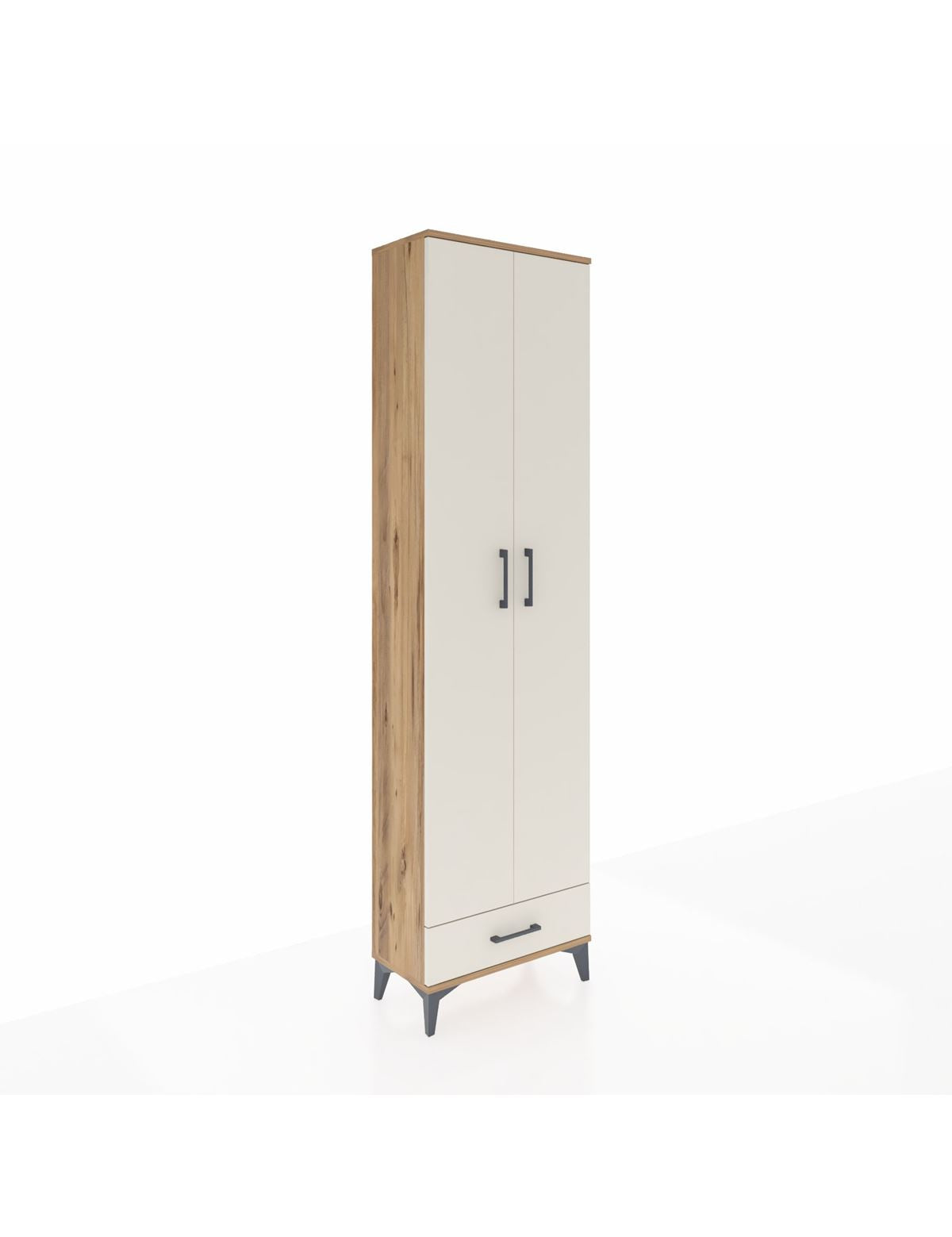 Arges Dolap 5 Raflı Tek Çekmeceli 2 Kapaklı 60x30x221 - S29M005V7A