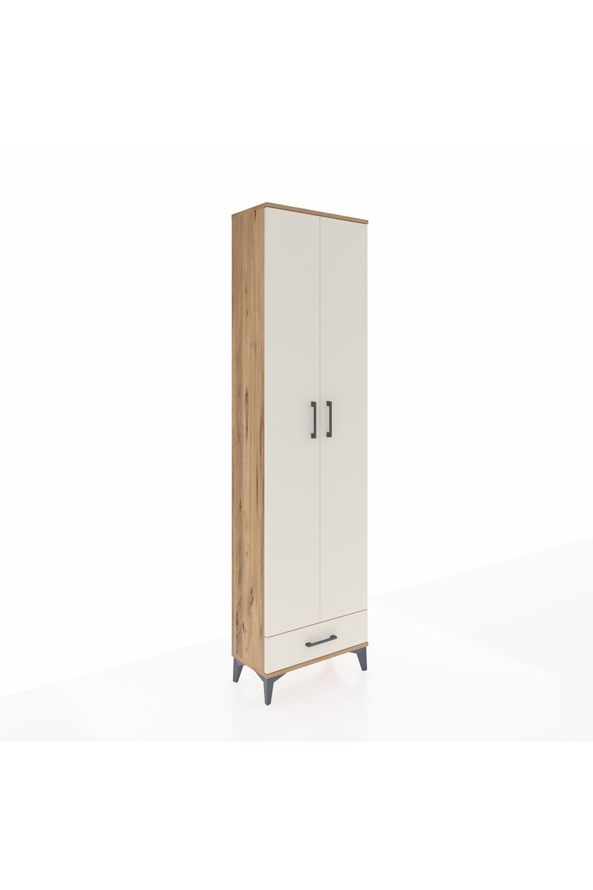 Arges Dolap 5 Raflı Tek Çekmeceli 2 Kapaklı 60x30x221 - S29M005V7A