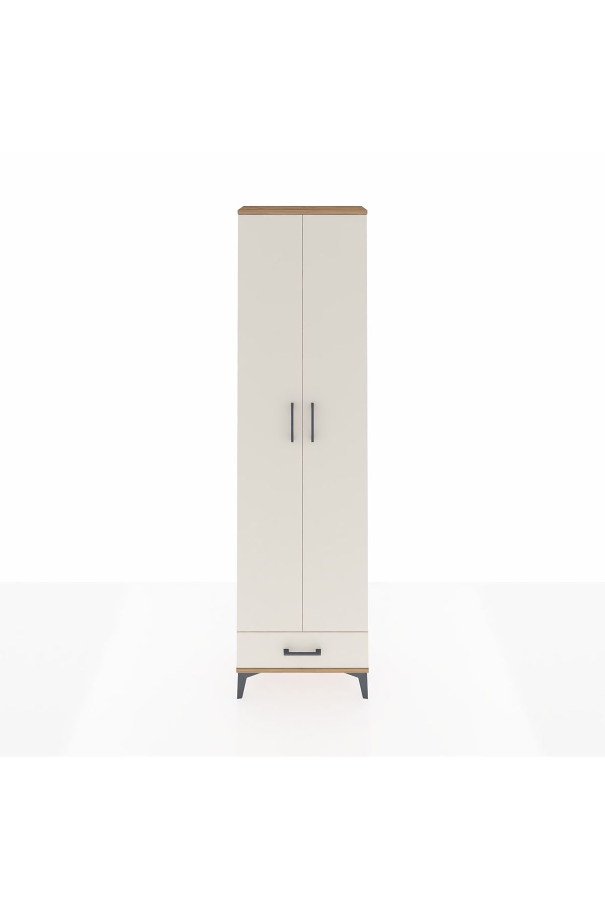 Arges Dolap 5 Raflı Tek Çekmeceli 2 Kapaklı 60x30x221 - S29M005V7A