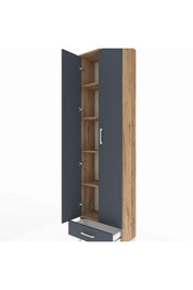 Arges Dolap 5 Raflı Tek Çekmeceli 2 Kapaklı 60x30x221 - S29M005V8A