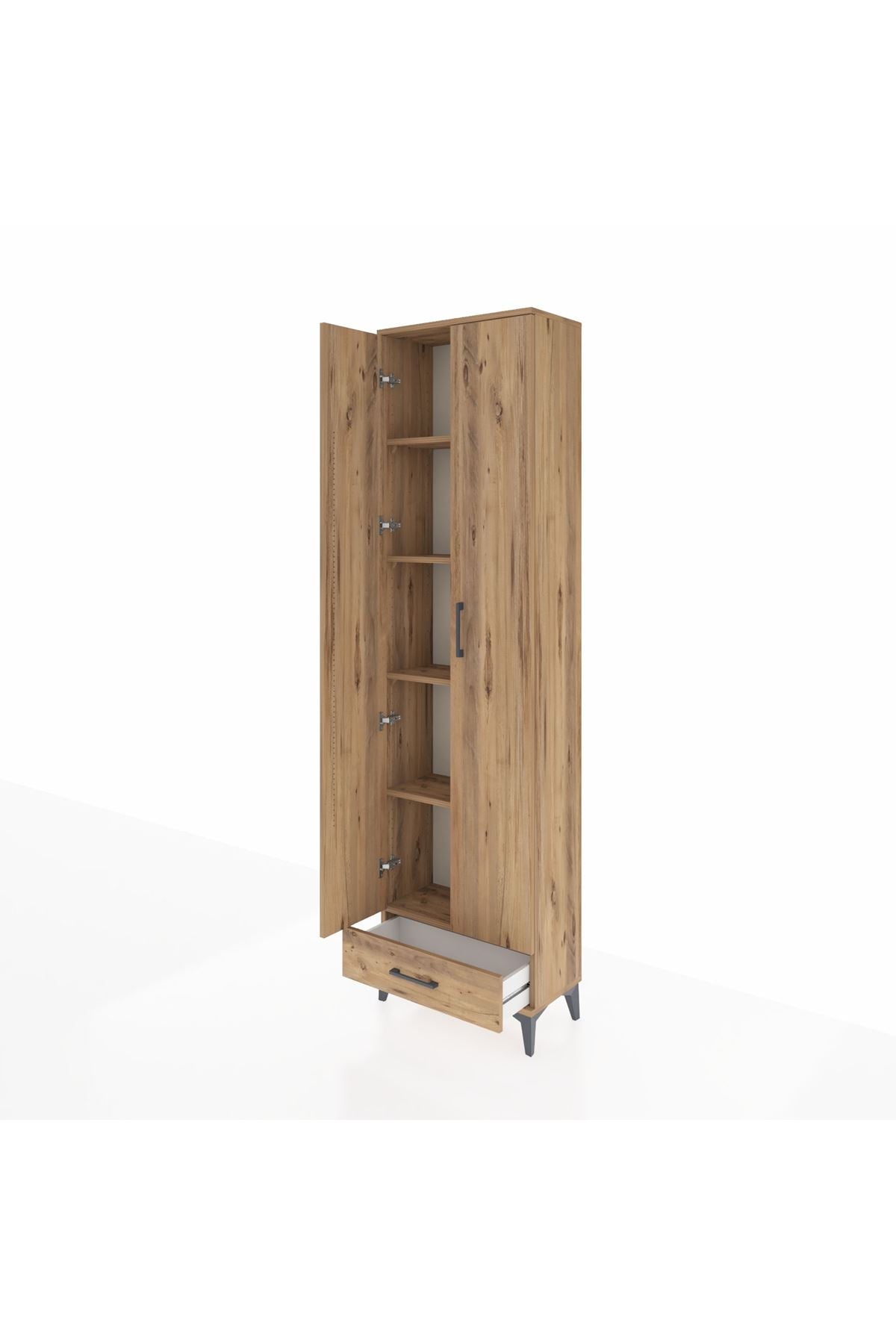 Arges Dolap 5 Raflı Tek Çekmeceli 2 Kapaklı 60x30x221 - S29M005V9A