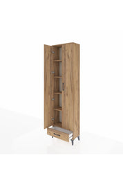 Arges Dolap 5 Raflı Tek Çekmeceli 2 Kapaklı 60x30x221 - S29M005V9A
