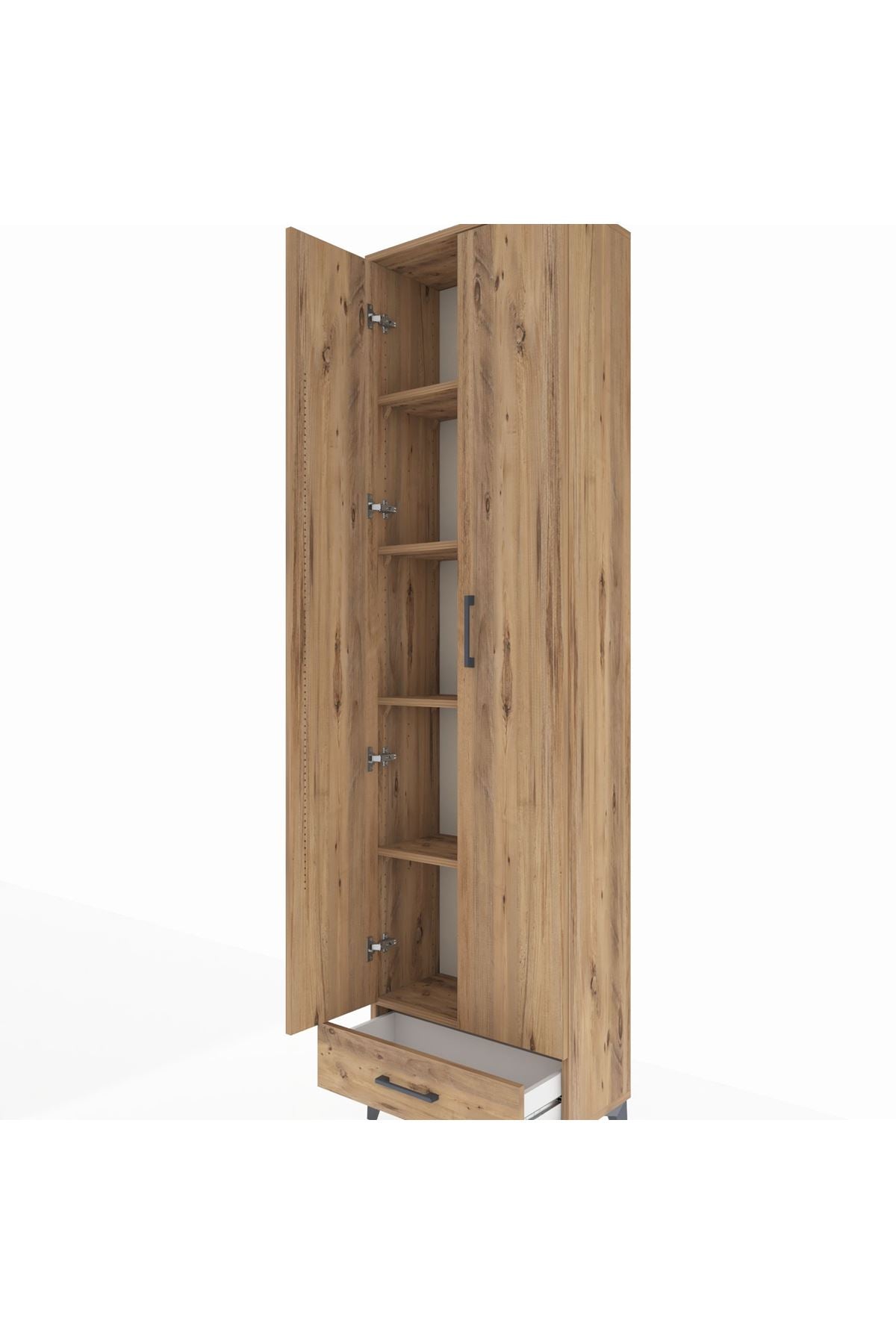 Arges Dolap 5 Raflı Tek Çekmeceli 2 Kapaklı 60x30x221 - S29M005V9A