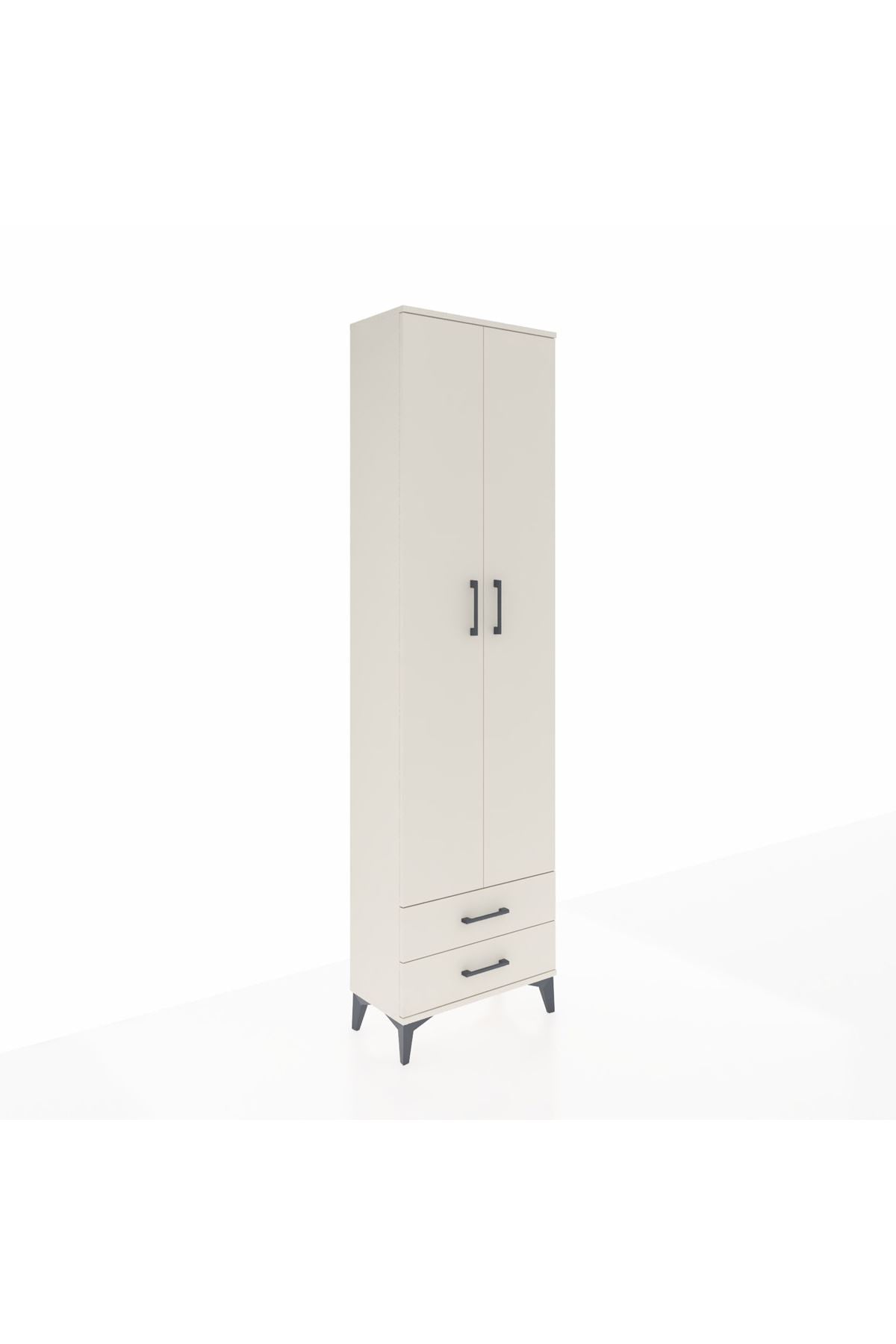 Arges Dolap 3 Raflı 2 Çekmeceli Tek Askılı 60x30x221 - S29M007V1A