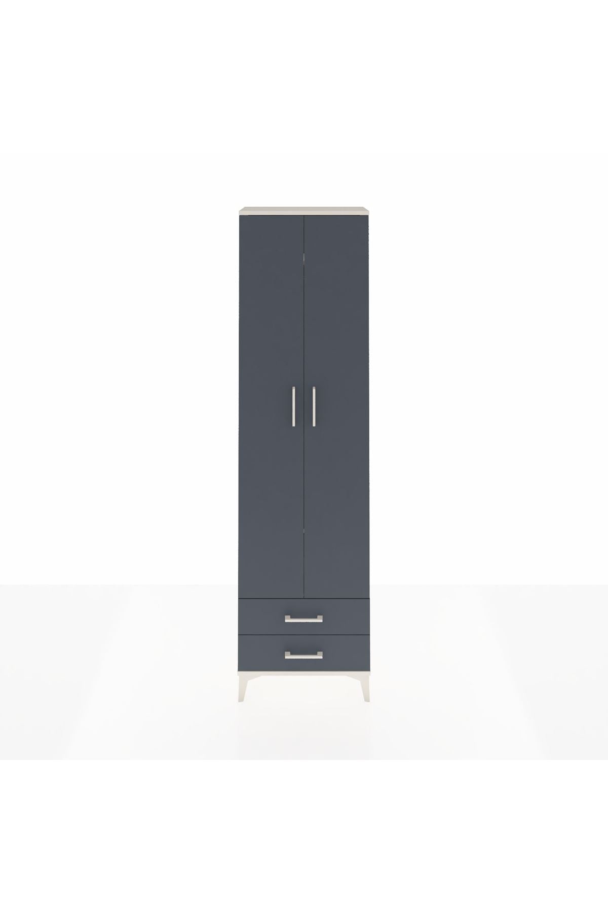 Arges Dolap 3 Raflı 2 Çekmeceli Tek Askılı 60x30x221 - S29M007V2A
