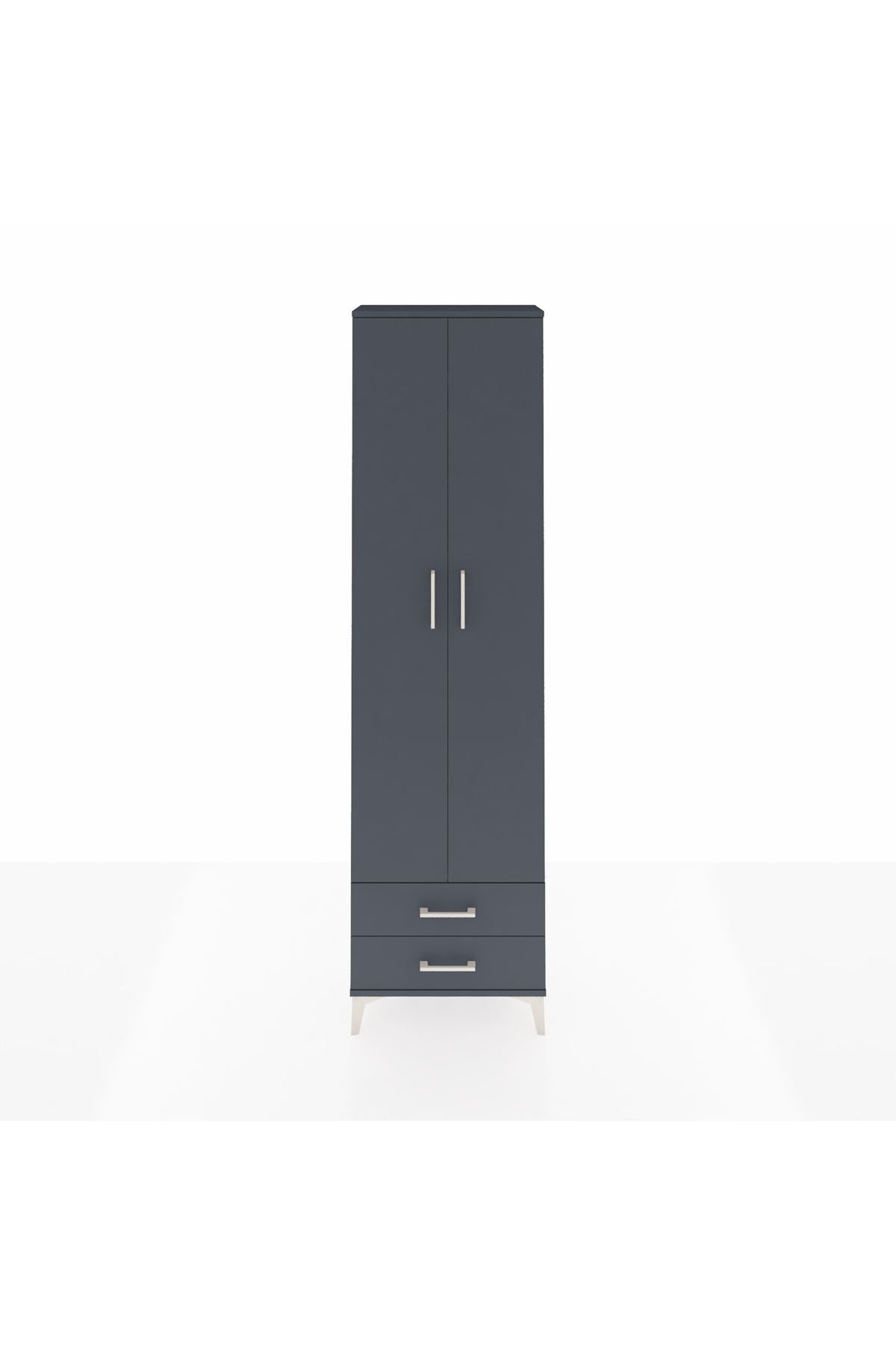 Arges Dolap 3 Raflı 2 Çekmeceli Tek Askılı 60x30x221 - S29M007V5A