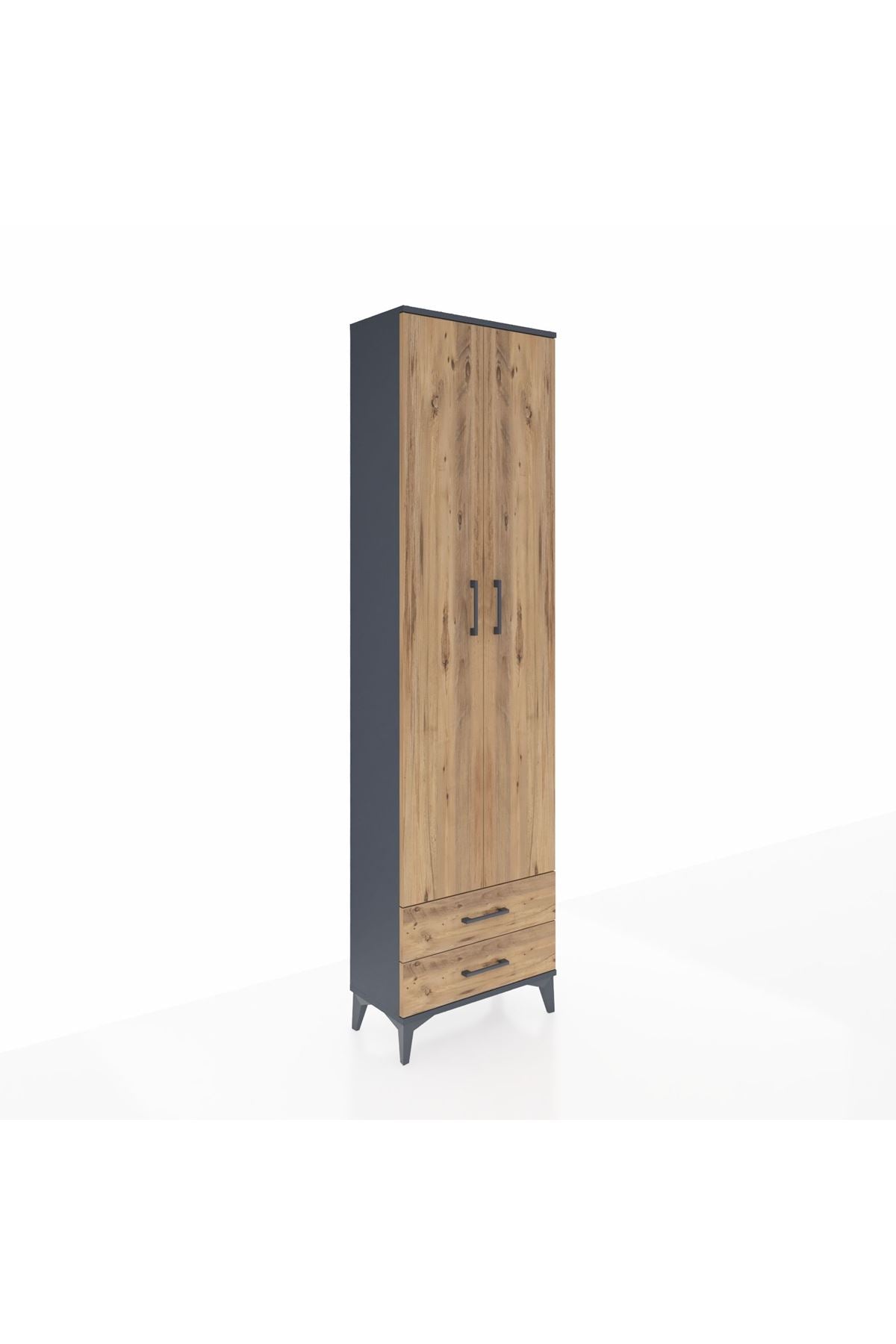 Arges Dolap 3 Raflı 2 Çekmeceli Tek Askılı 60x30x221 - S29M007V6A