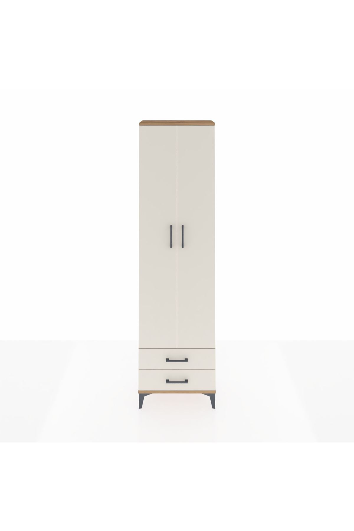 Arges Dolap 3 Raflı 2 Çekmeceli Tek Askılı 60x30x221 - S29M007V7A