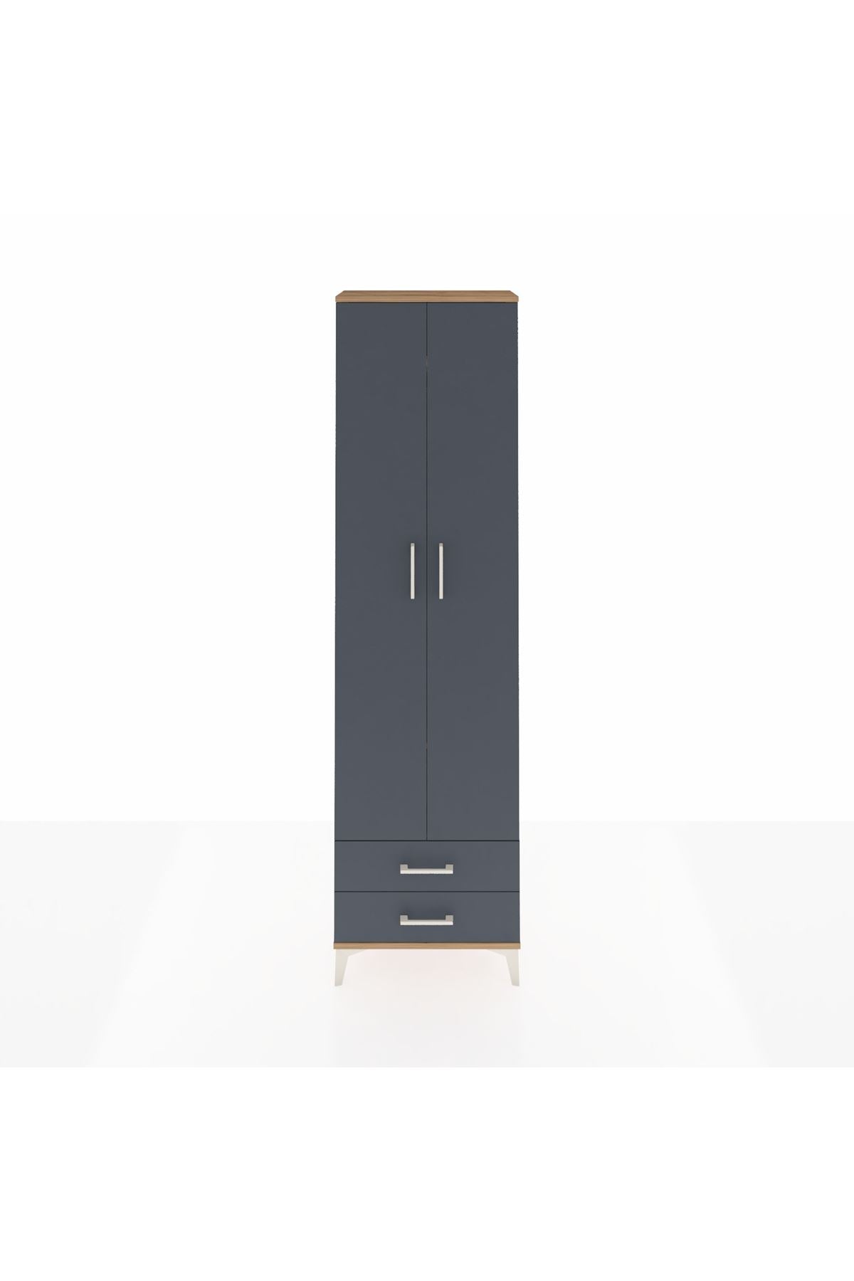 Arges Dolap 3 Raflı 2 Çekmeceli Tek Askılı 60x30x221 - S29M007V8A