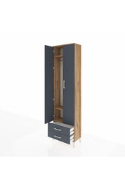 Arges Dolap 3 Raflı 2 Çekmeceli Tek Askılı 60x30x221 - S29M007V8A