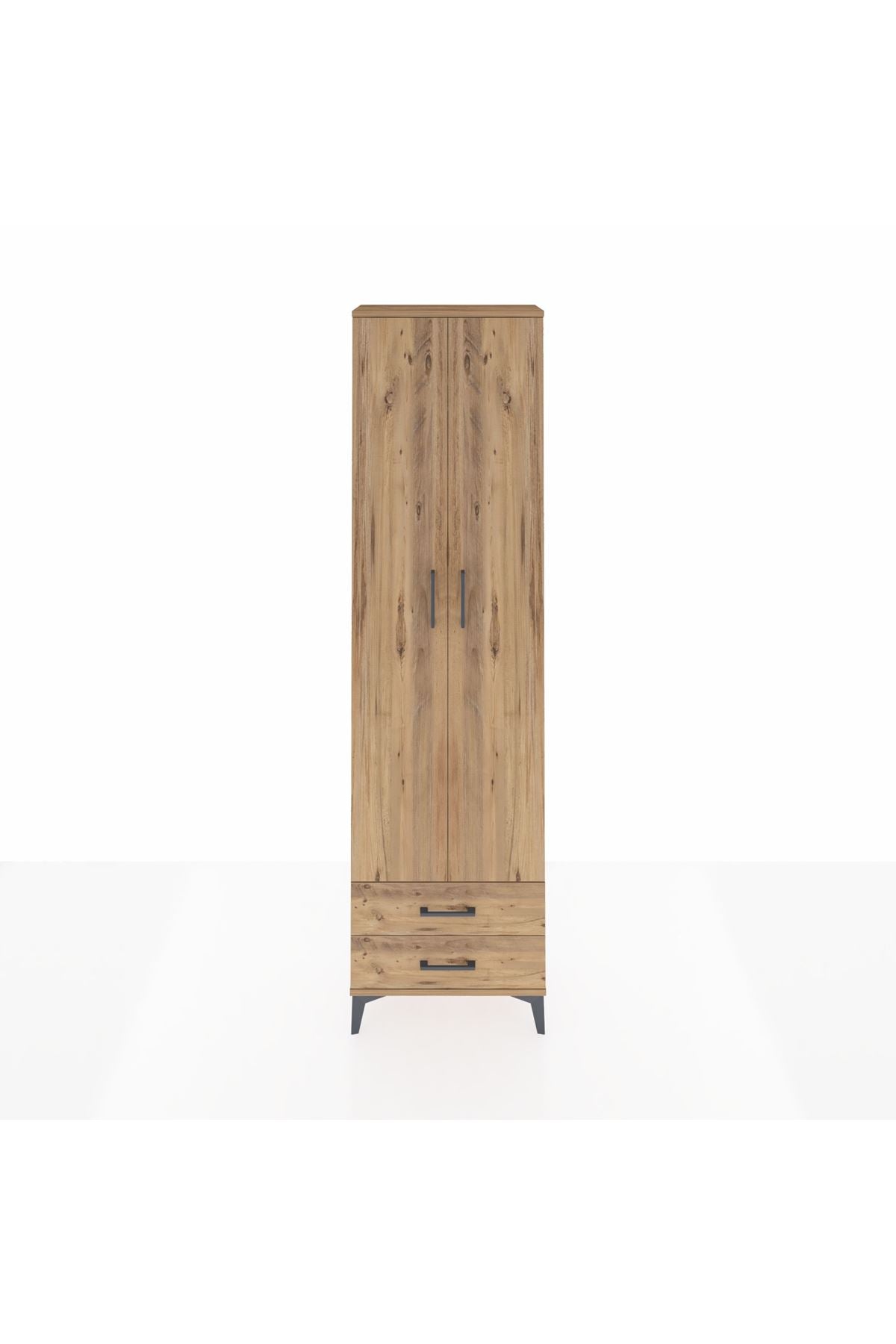 Arges Dolap 3 Raflı 2 Çekmeceli Tek Askılı 60x30x221 - S29M007V9A