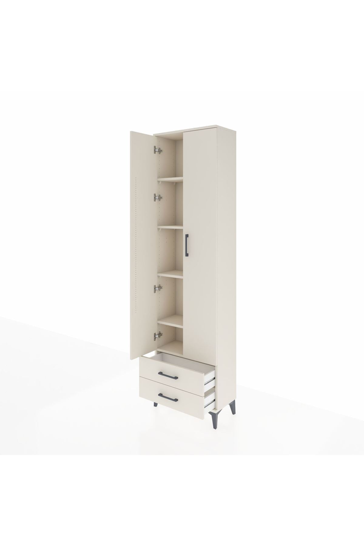 Arges Dolap 5 Raflı 2 Çekmeceli 2 Kapaklı 60x30x221 - S29M008V1A