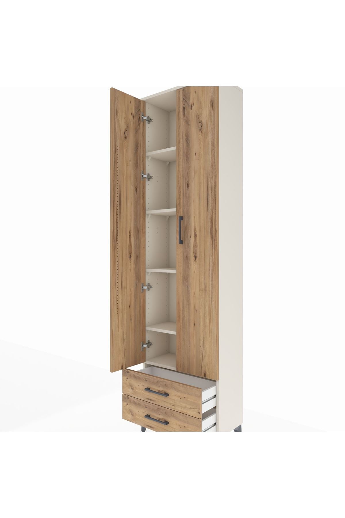 Arges Dolap 5 Raflı 2 Çekmeceli 2 Kapaklı 60x30x221 - S29M008V3A