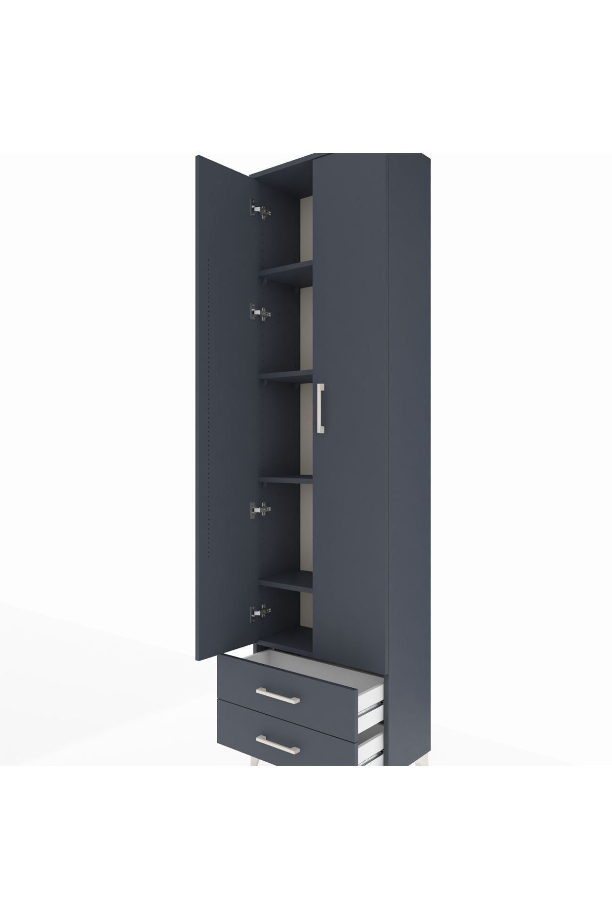 Arges Dolap 5 Raflı 2 Çekmeceli 2 Kapaklı 60x30x221 - S29M008V5A